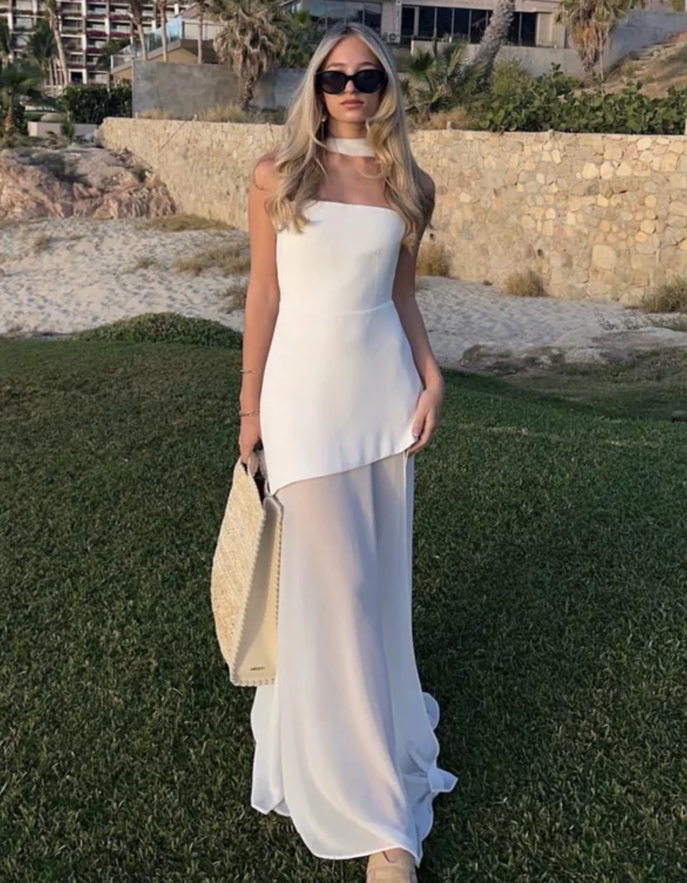 Albarine – Asymmetric overlay – Chiffon maxi dress-15157932523904-Santi Vento Atelier