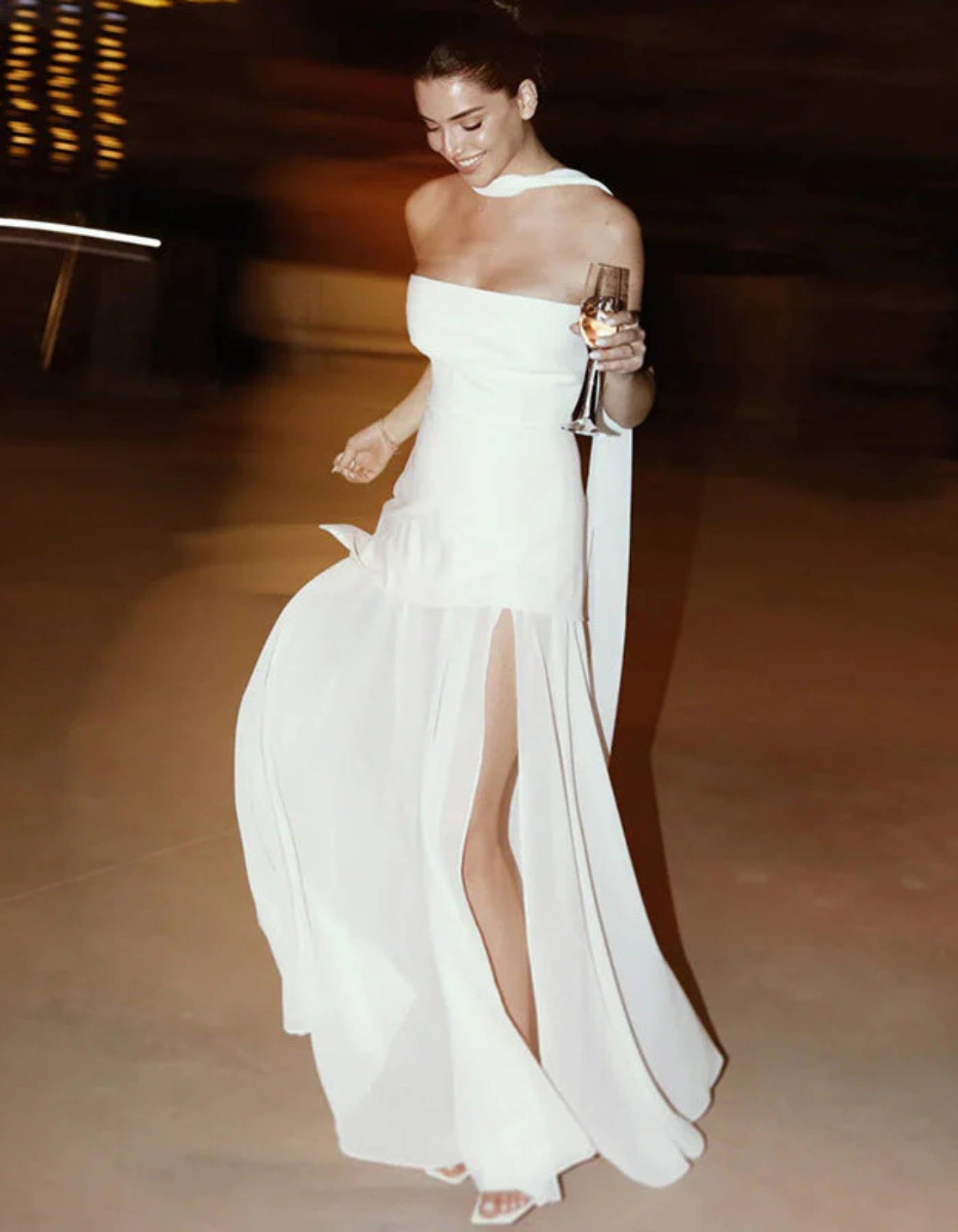 Albarine – Asymmetric overlay – Chiffon maxi dress-15157932523904-Santi Vento Atelier