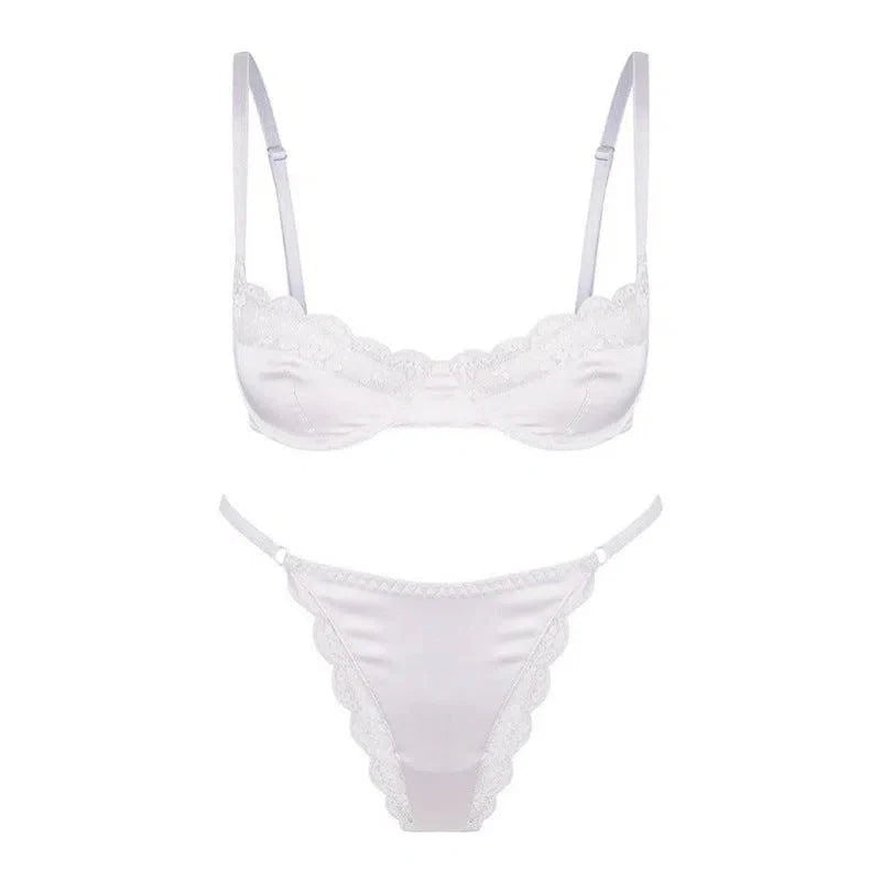 Alisanne – Satin balconette – Lingerie set-15138005057920-Santi Vento Atelier