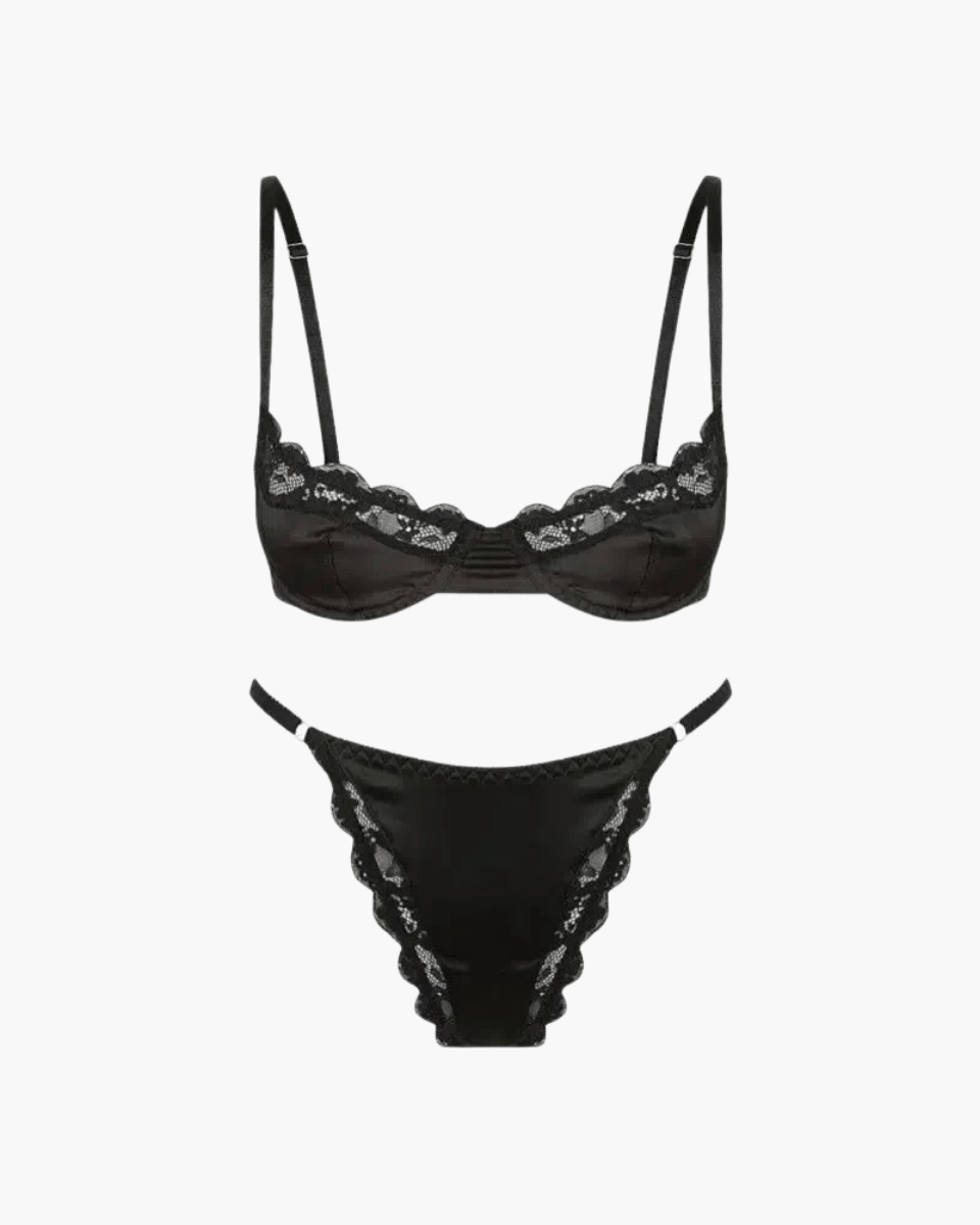 Alisanne – Satin balconette – Lingerie set-15138005057920-Santi Vento Atelier