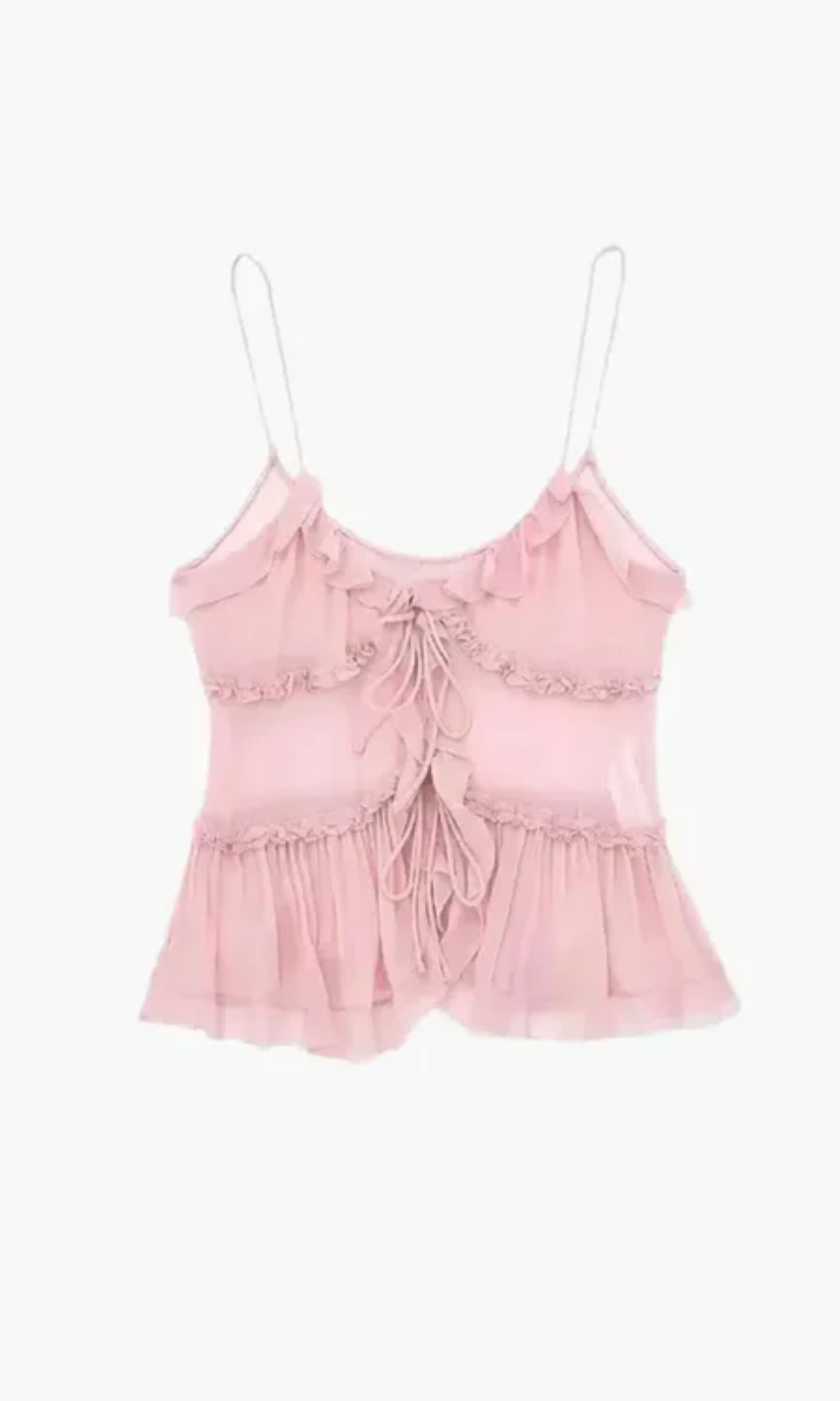 Alondra – Adjustable tie detail – Sleeveless ruffle top-15143112638848-Santi Vento Atelier