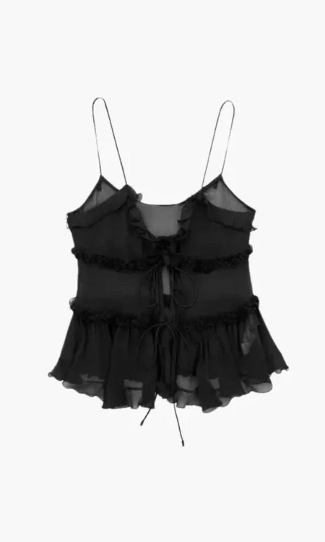 Alondra – Adjustable tie detail – Sleeveless ruffle top-15143112638848-Santi Vento Atelier