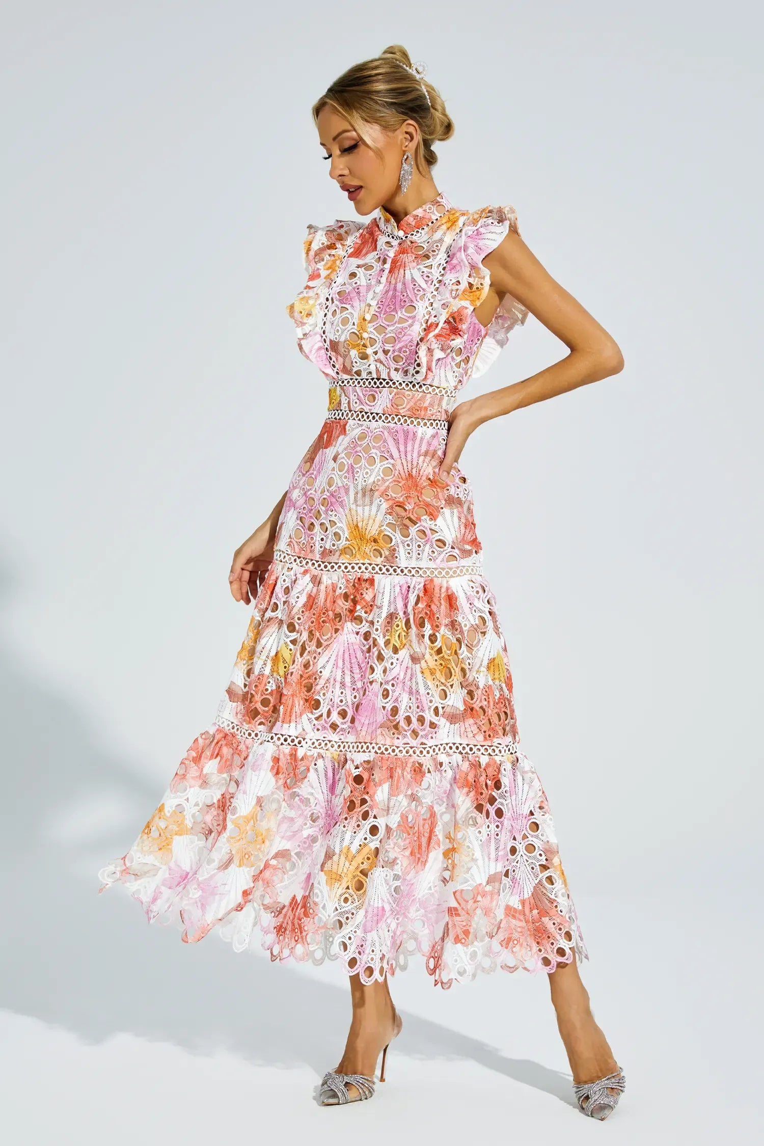 Alouvelle - Embroidered romance – Midi dress-15153944723840-Santi Vento Atelier