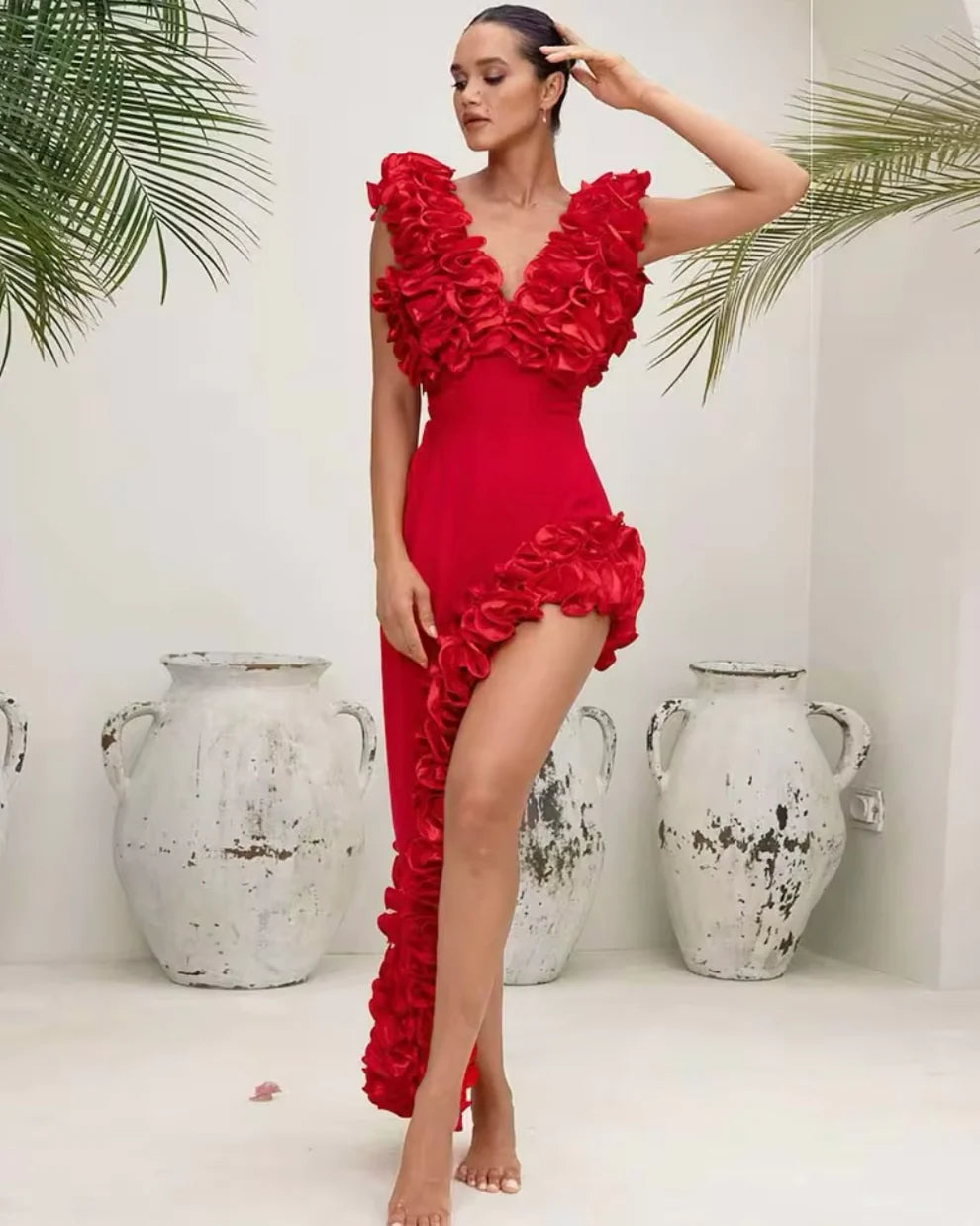 Amaya – Romantic ruffle details – Ruffle two-piece swimsuit-15140856660352-Santi Vento Atelier