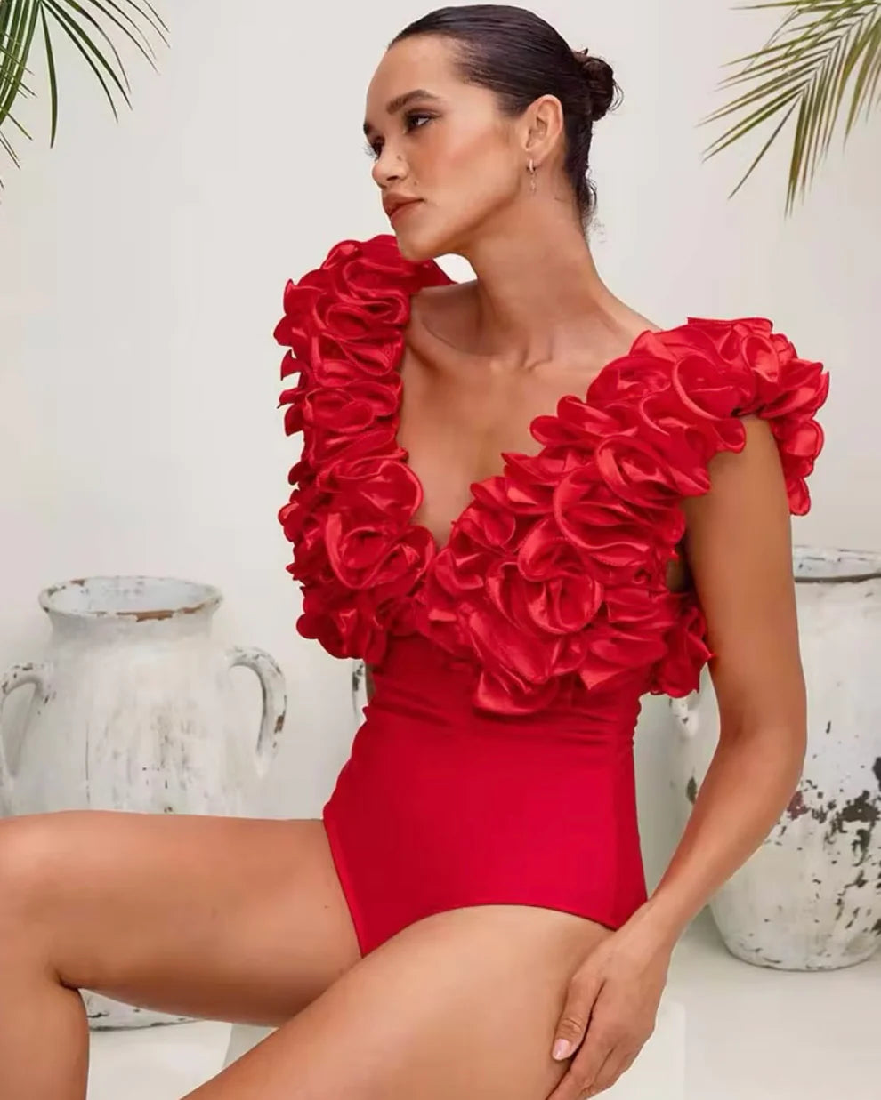 Amaya – Romantic ruffle details – Ruffle two-piece swimsuit-15140856660352-Santi Vento Atelier