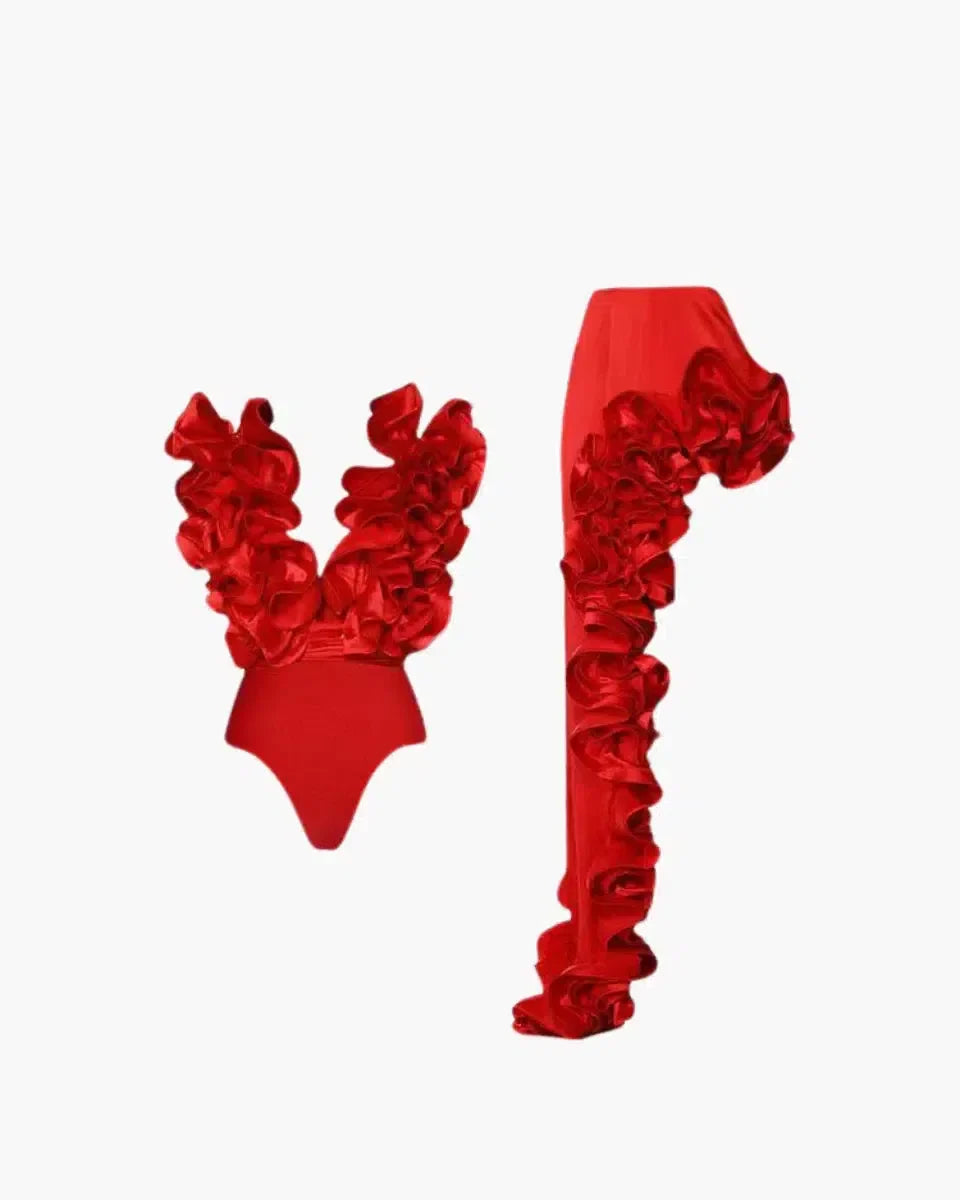 Amaya – Romantic ruffle details – Ruffle two-piece swimsuit-15140856660352-Santi Vento Atelier
