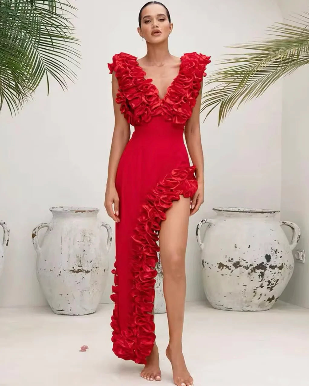 Amaya – Romantic ruffle details – Ruffle two-piece swimsuit-15140856660352-Santi Vento Atelier