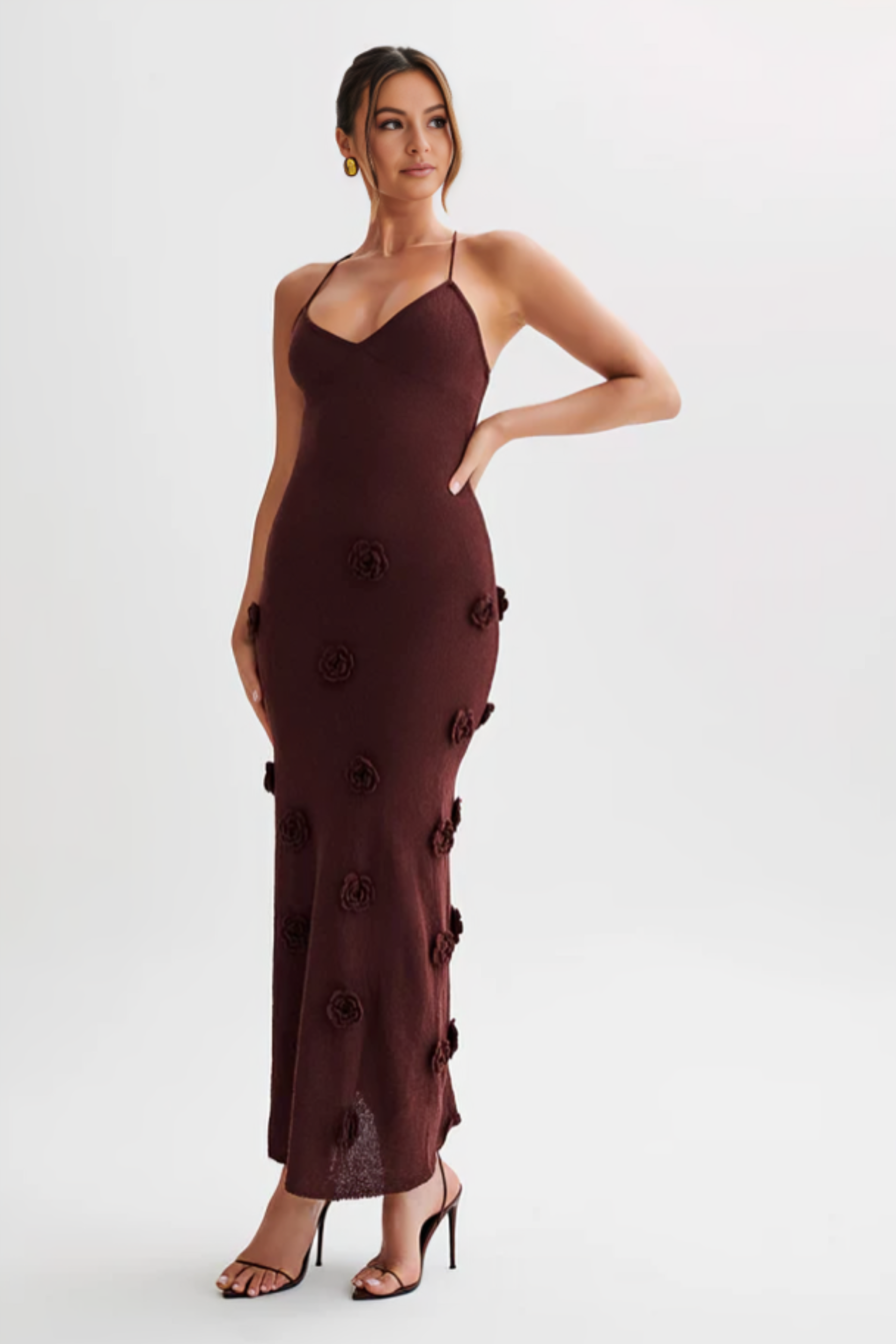 Ambina – Rosette detail – Knitted slip dress-15150994555264-Santi Vento Atelier