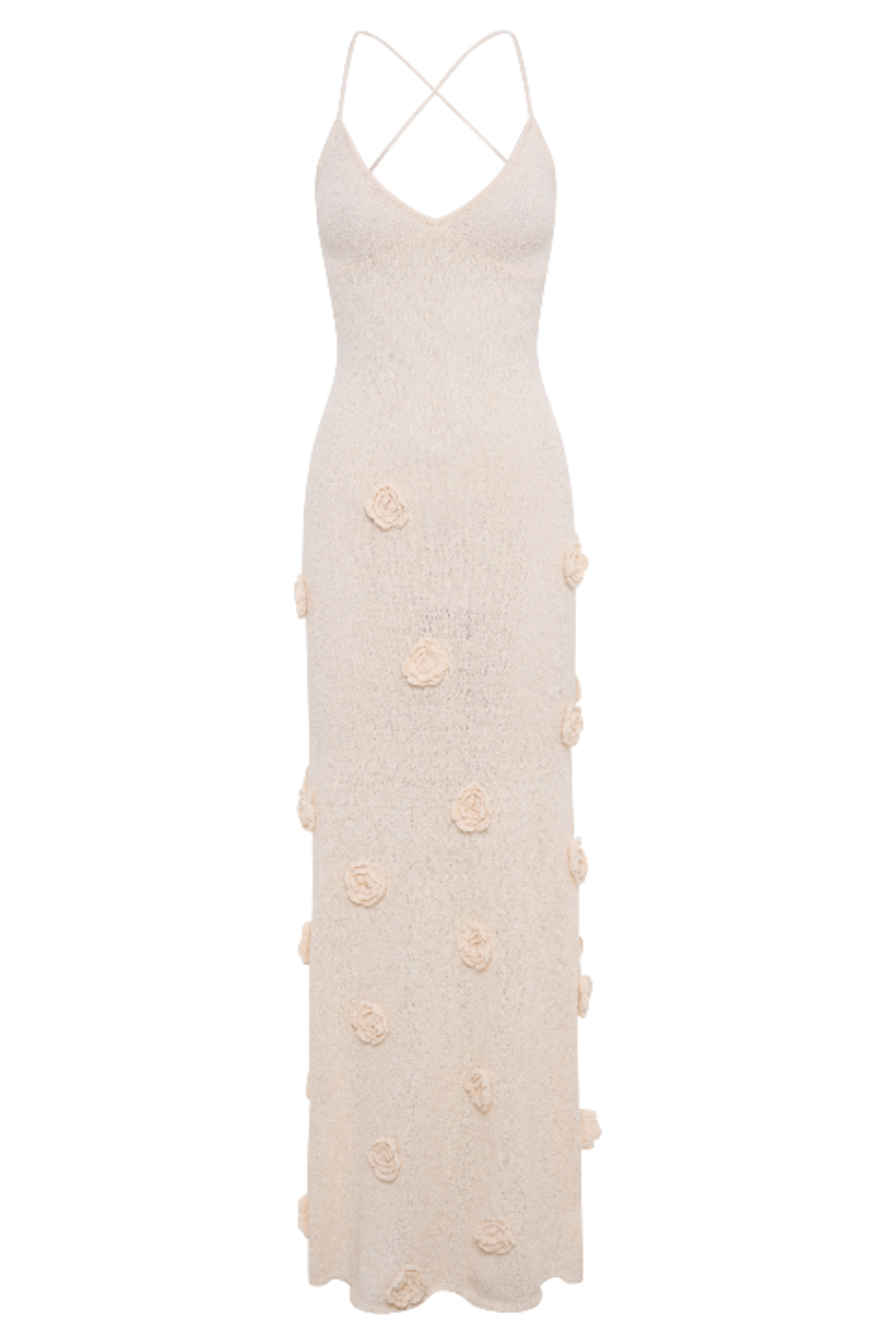Ambina – Rosette detail – Knitted slip dress-15150994555264-Santi Vento Atelier