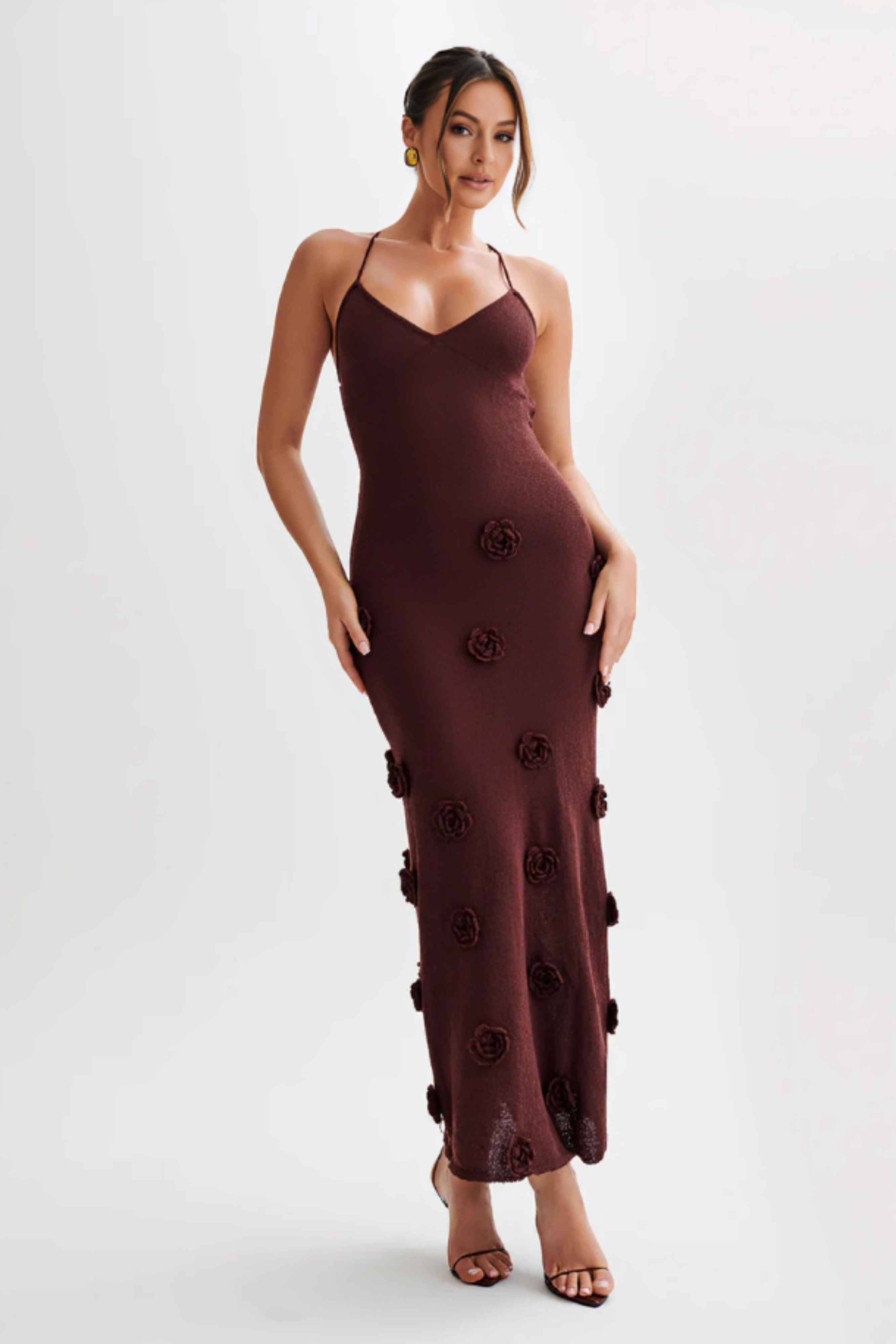 Ambina – Rosette detail – Knitted slip dress-15150994555264-Santi Vento Atelier