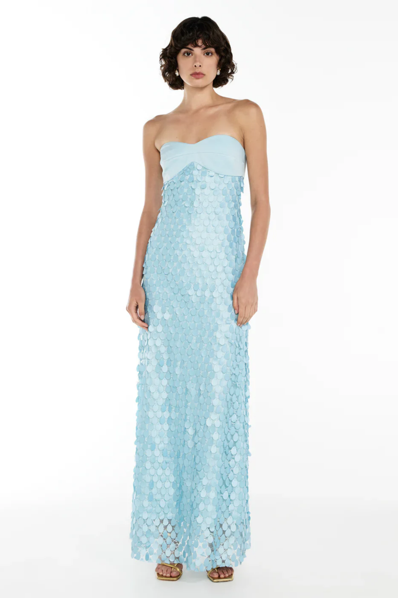 Aqualéa – Sculpted petal texture – Strapless evening dress-15157932622208-Santi Vento Atelier