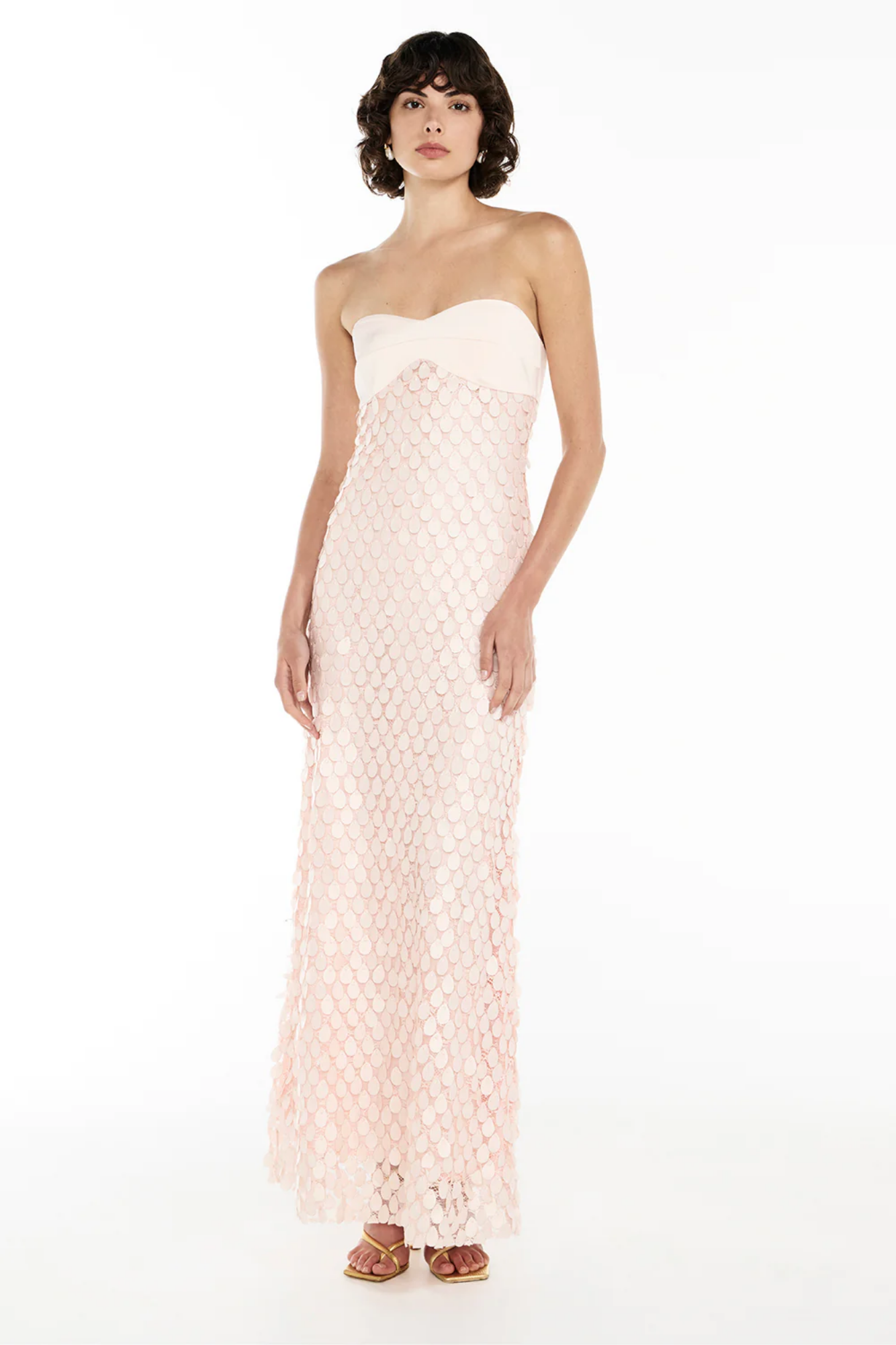 Aqualéa – Sculpted petal texture – Strapless evening dress-15157932622208-Santi Vento Atelier