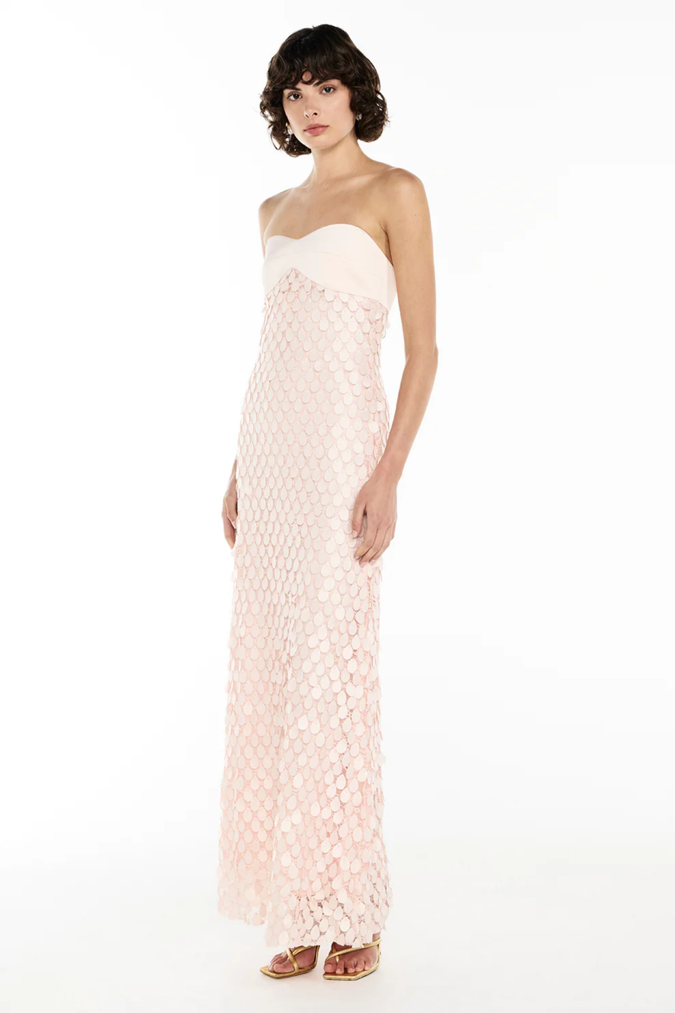 Aqualéa – Sculpted petal texture – Strapless evening dress-15157932622208-Santi Vento Atelier