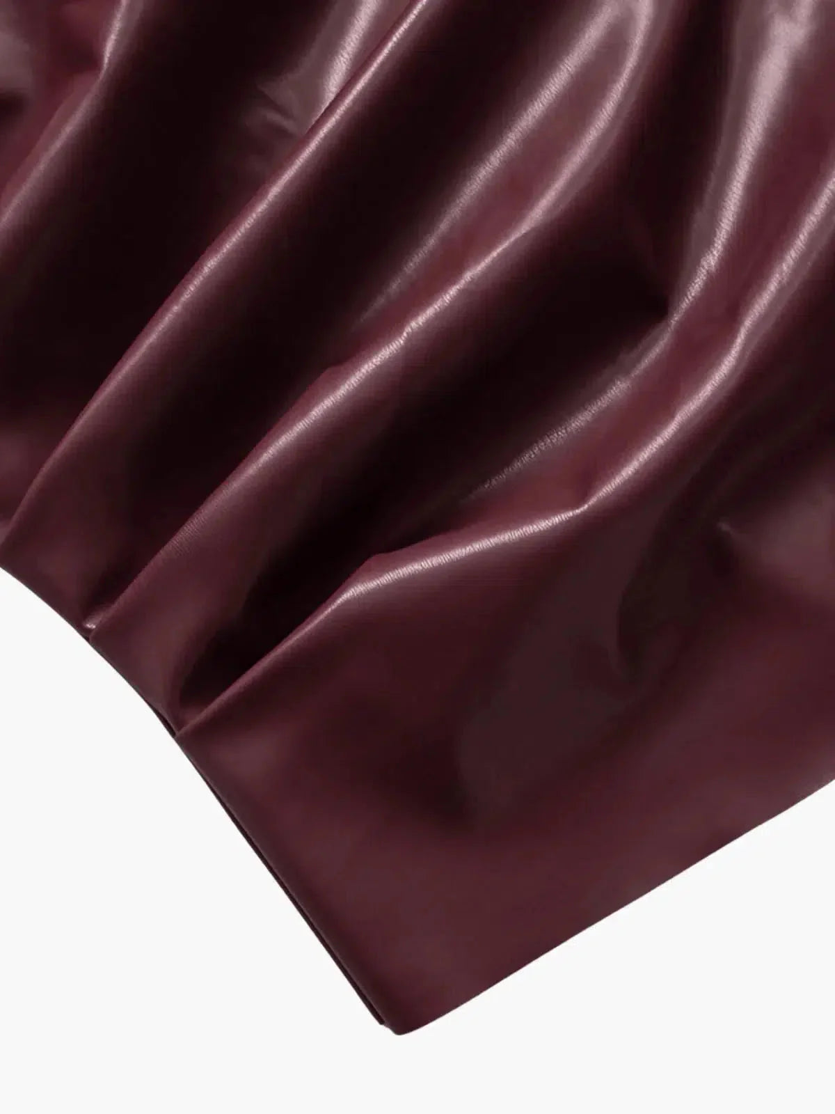 Arietta – Asymmetrical hemline – Faux leather top-15140897849728-Santi Vento Atelier