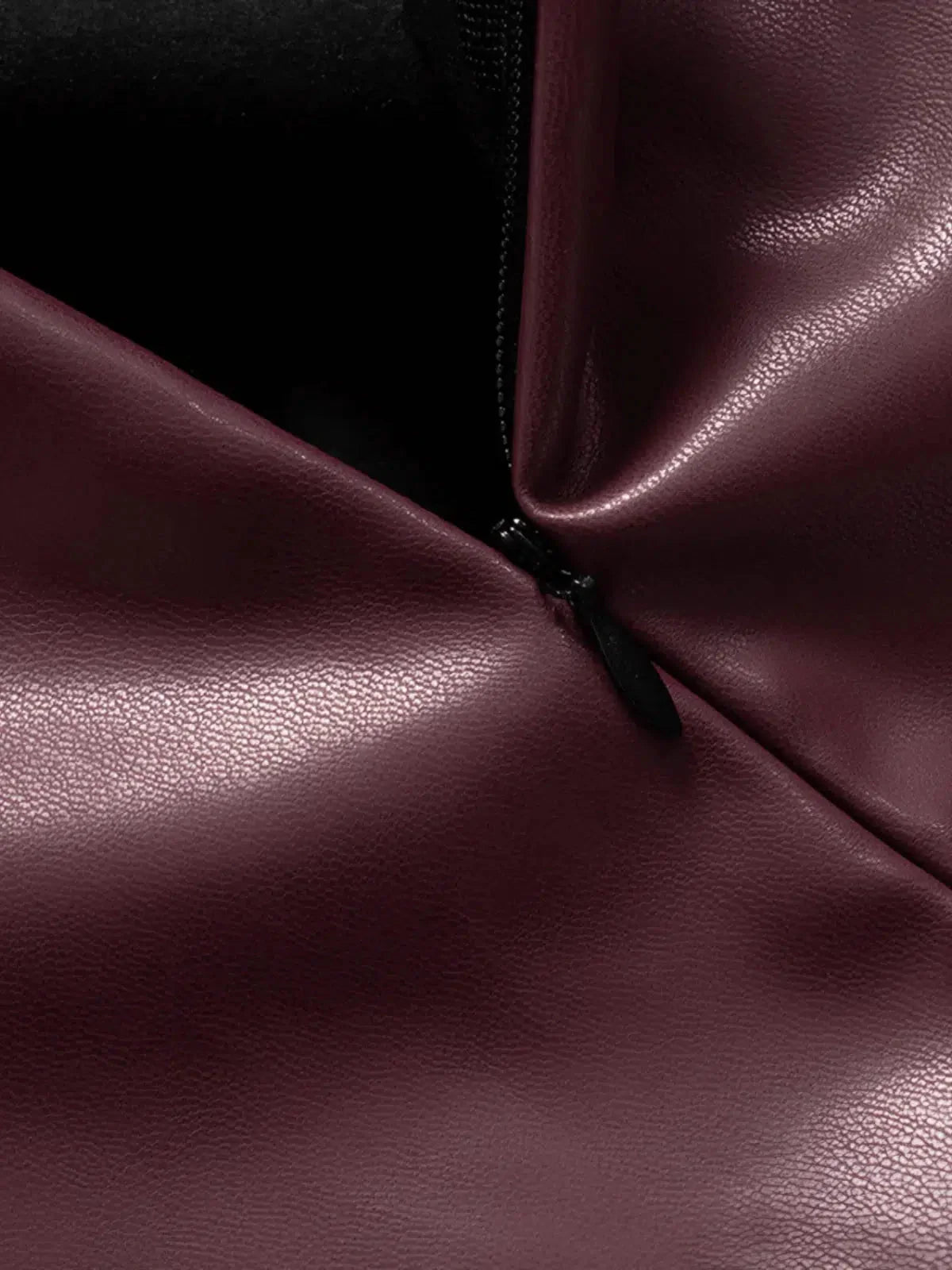 Arietta – Asymmetrical hemline – Faux leather top-15140897849728-Santi Vento Atelier