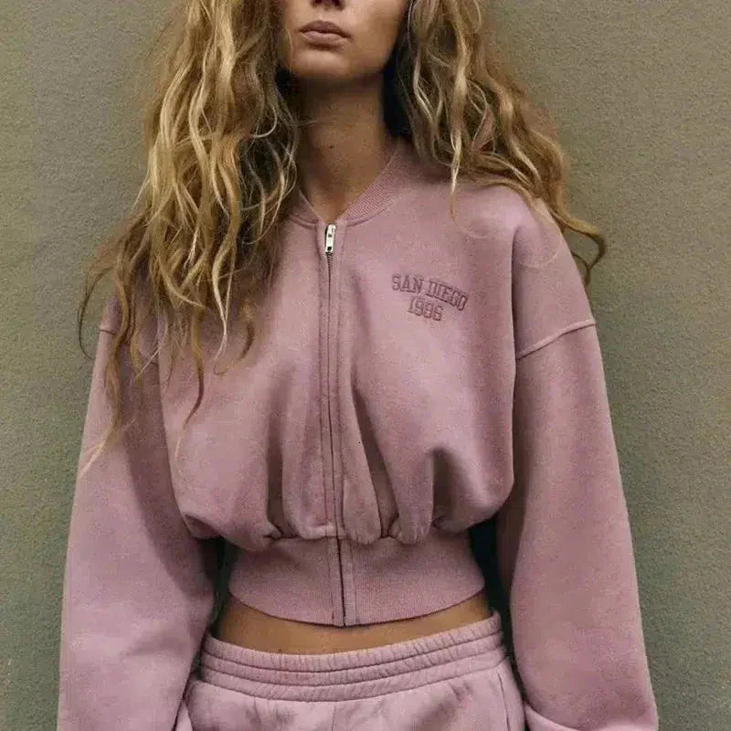 Astrid – Zip-up jacket & jogger pants – San Francisco lounge set-15141242044800-Santi Vento Atelier