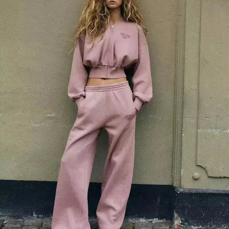 Astrid – Zip-up jacket & jogger pants – San Francisco lounge set-15141242044800-Santi Vento Atelier