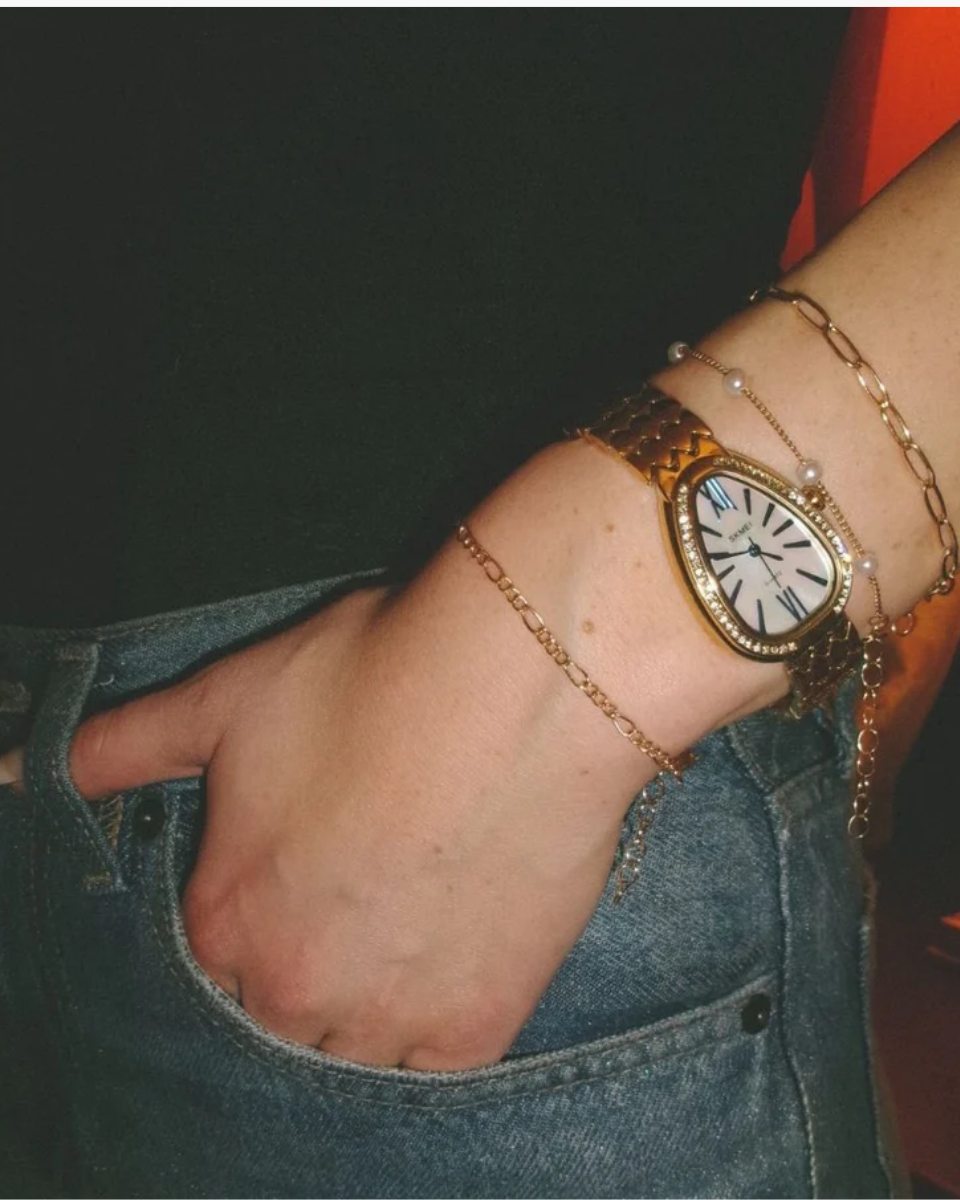 Aurelia – Teardrop design – Gold-toned watch-15137987199360-Santi Vento Atelier