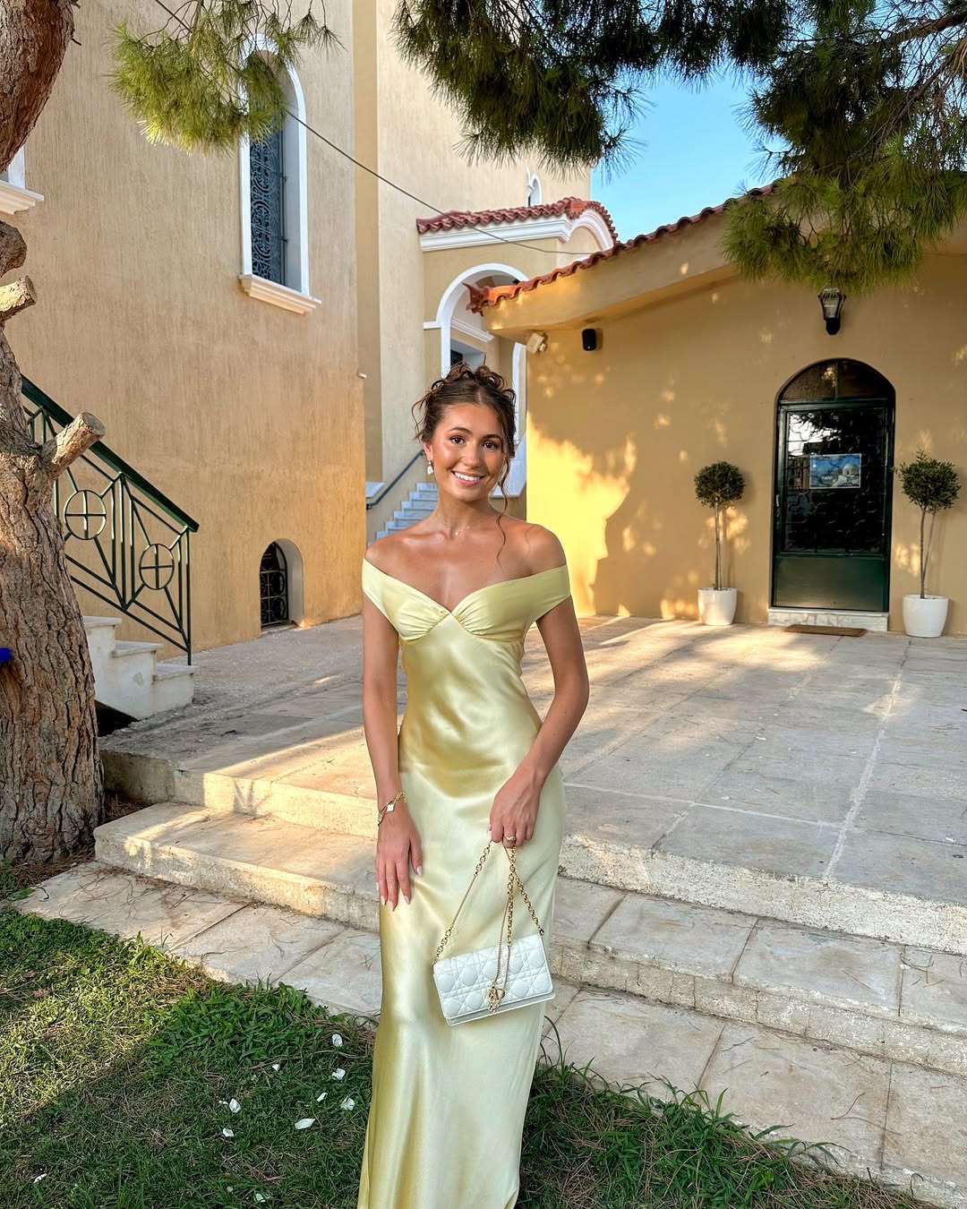 Auréliane – Off-shoulder satin – Evening gown-15151056454016-Santi Vento Atelier