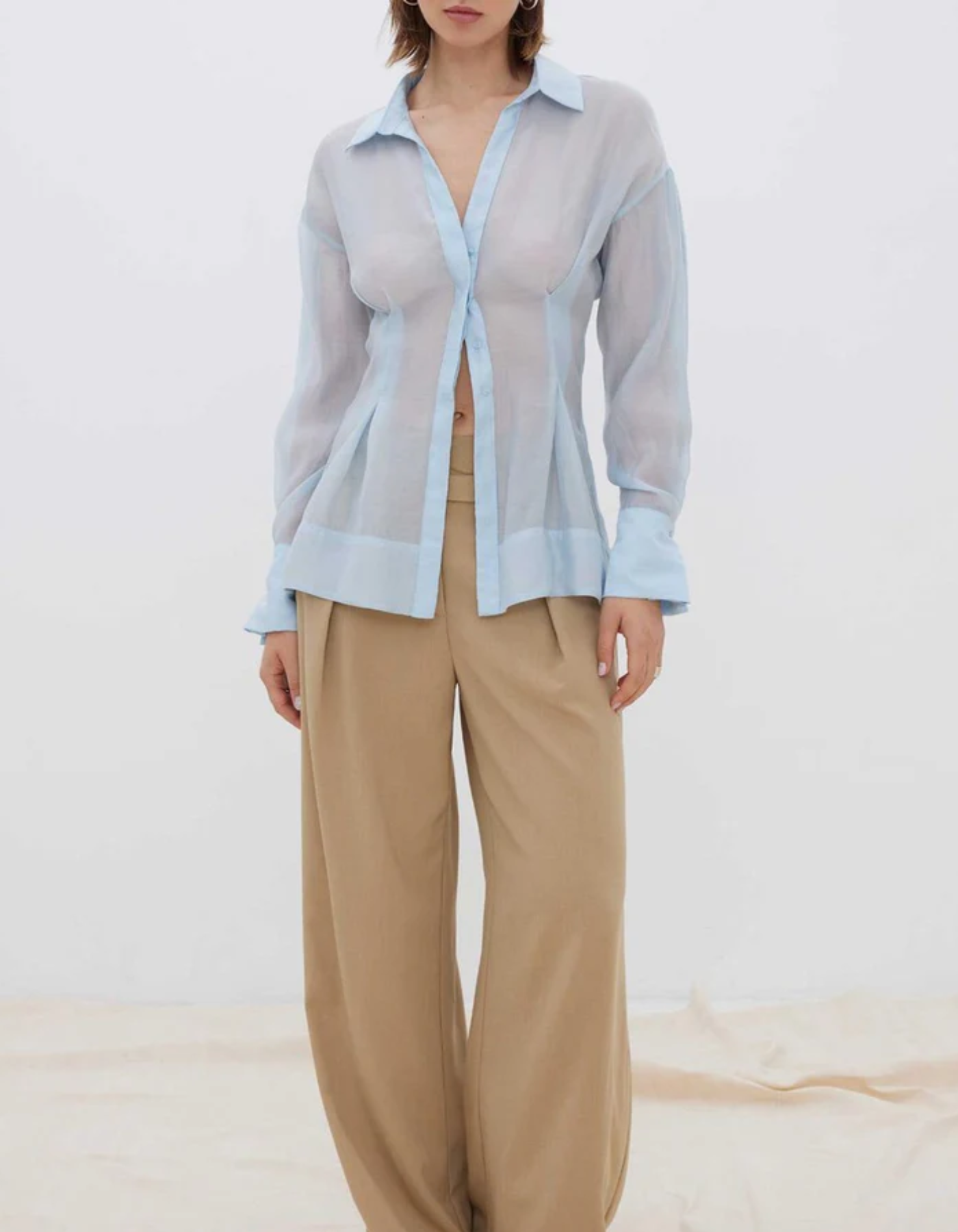 Aurelisse – Sheer elegance – Button-up blouse-15155708199296-Santi Vento Atelier