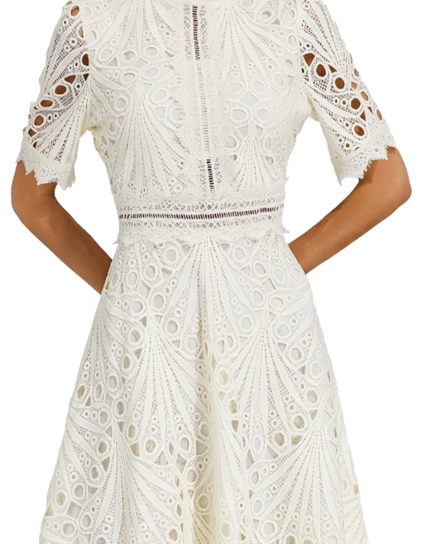 Belladette – Intricate lacework – Midi occasion dress-15155706954112-Santi Vento Atelier