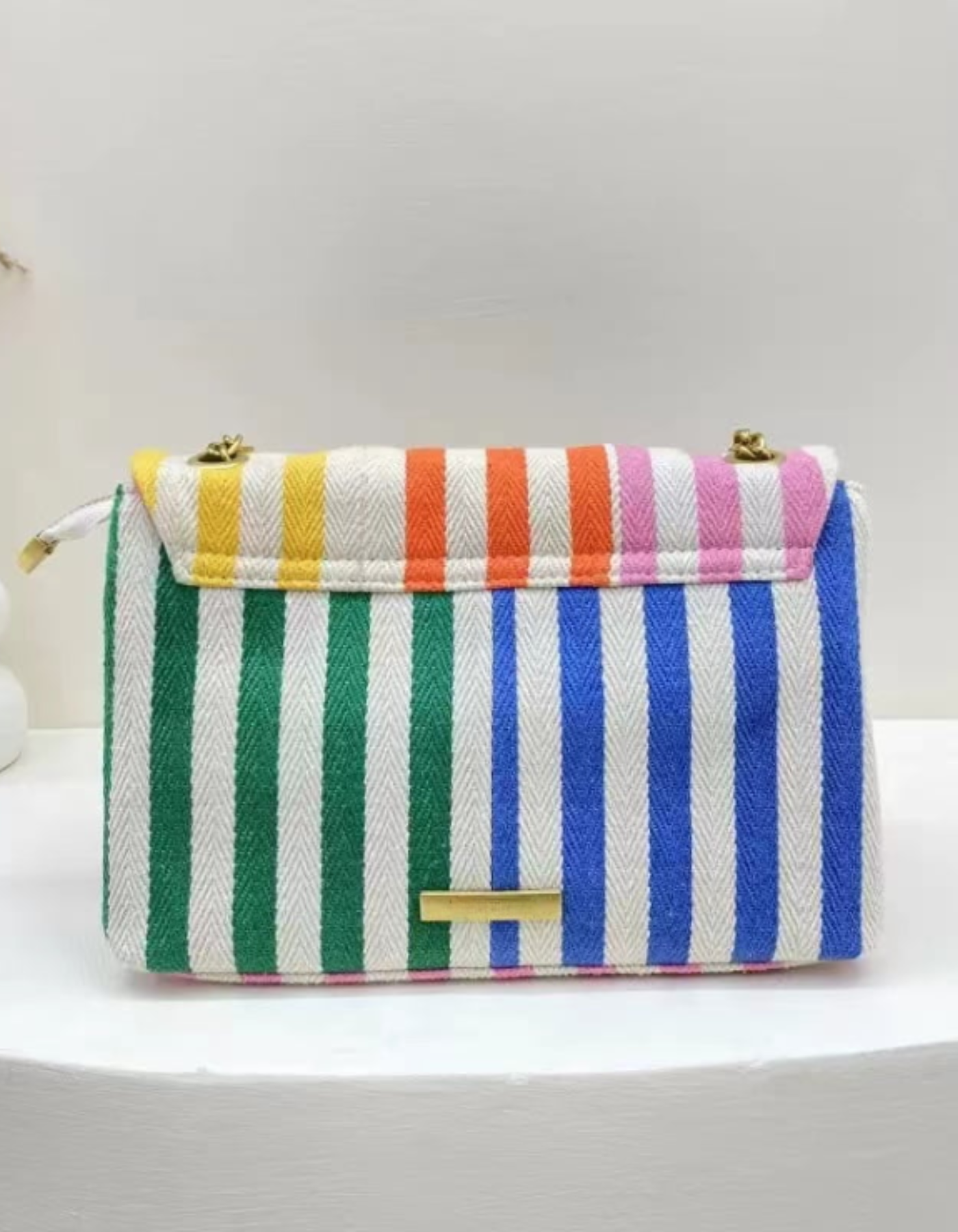 Bellanima – Vibrant striped weave – Shoulder bag-15146314957184-Santi Vento Atelier