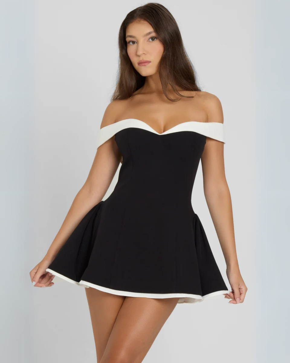 Bellavène – Off-shoulder design – Mini dress-15139028730240-Santi Vento Atelier