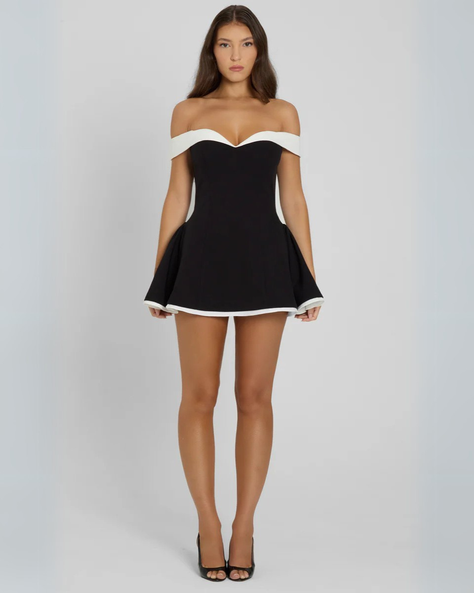 Bellavène – Off-shoulder design – Mini dress-15139028730240-Santi Vento Atelier