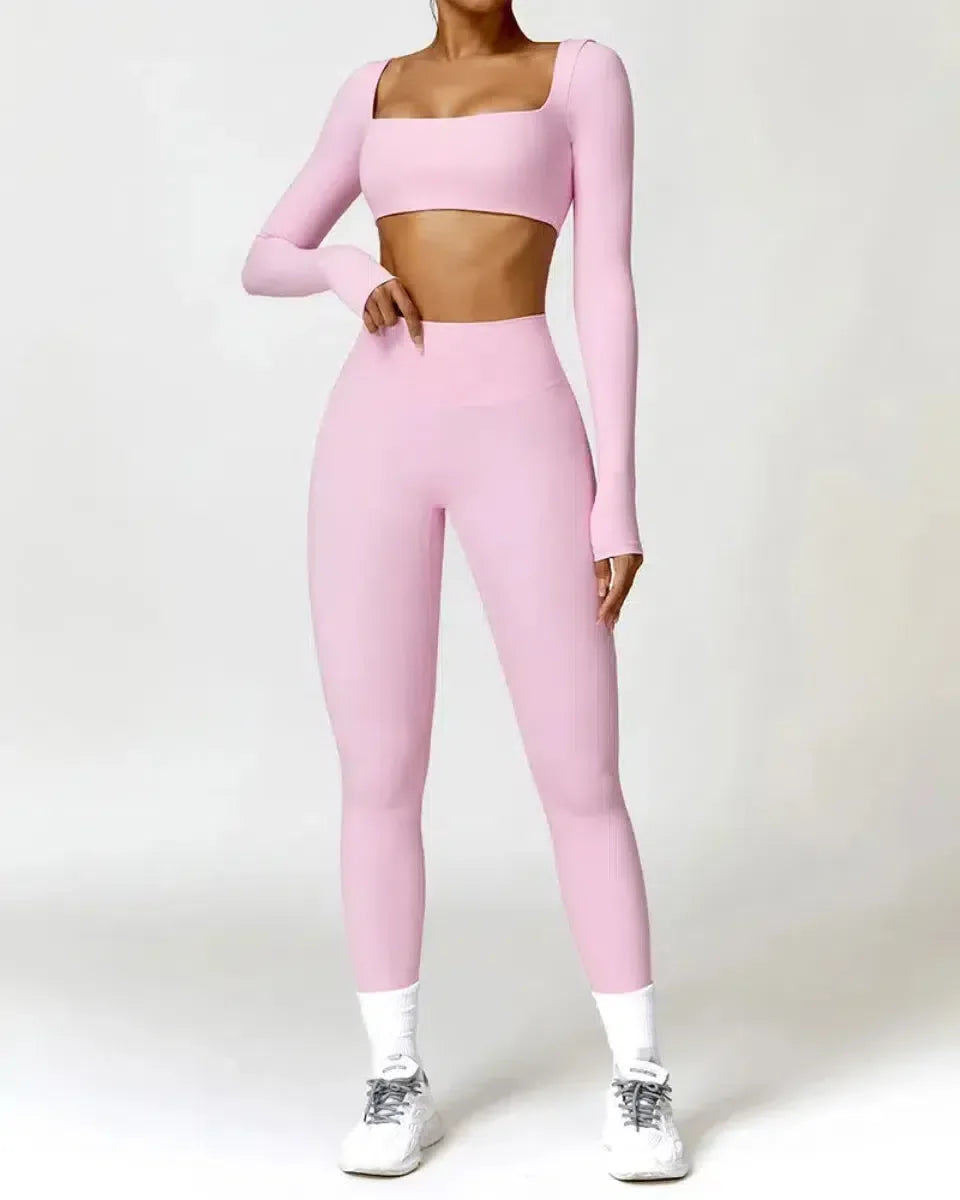 Brunella – Pastel hues – Quick-dry workout set-15138003353984-Santi Vento Atelier