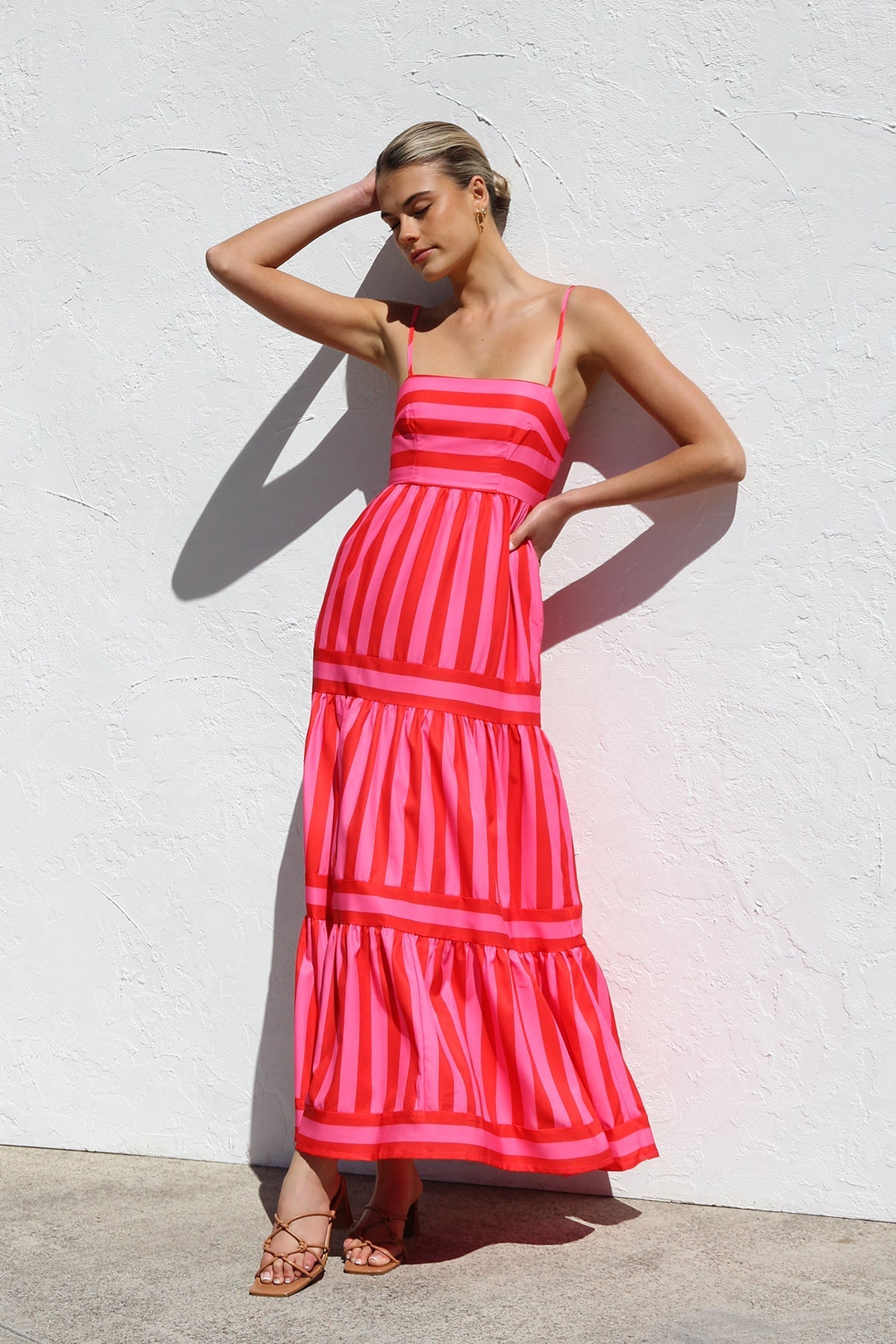 Candessa – Candy stripe flow – Maxi dress-15139768598912-Santi Vento Atelier