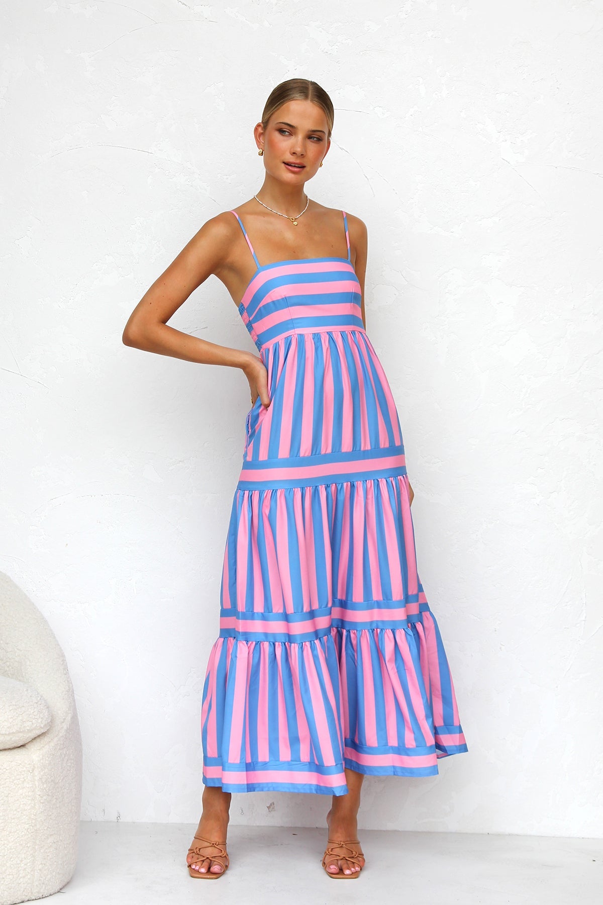 Candessa – Candy stripe flow – Maxi dress-15139768598912-Santi Vento Atelier