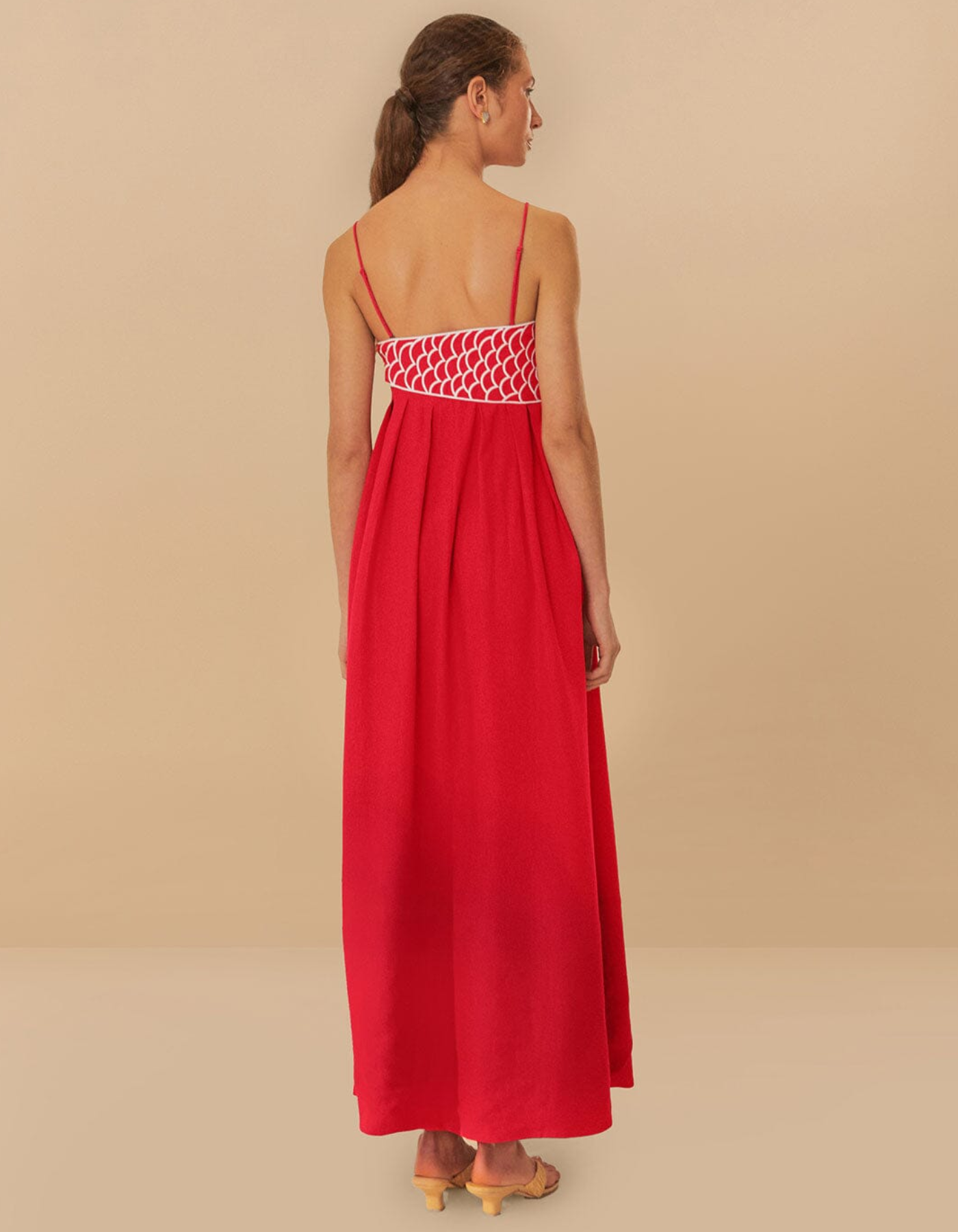 Carmarisse – Embroidered koi – Summer maxi dress-15148419121536-Santi Vento Atelier