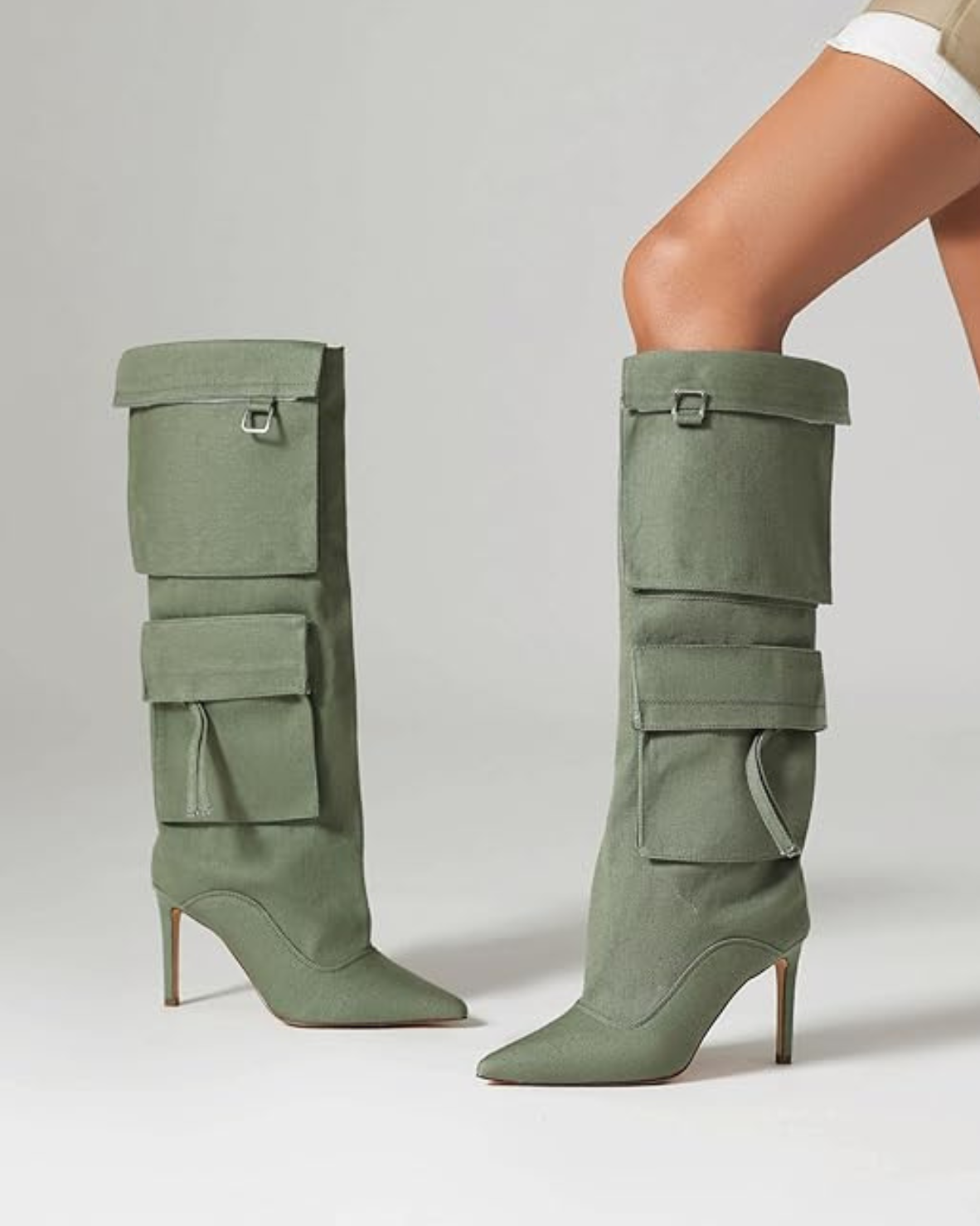 Carmella – Pointed toe – Knee-high denim boots-15137991229824-Santi Vento Atelier