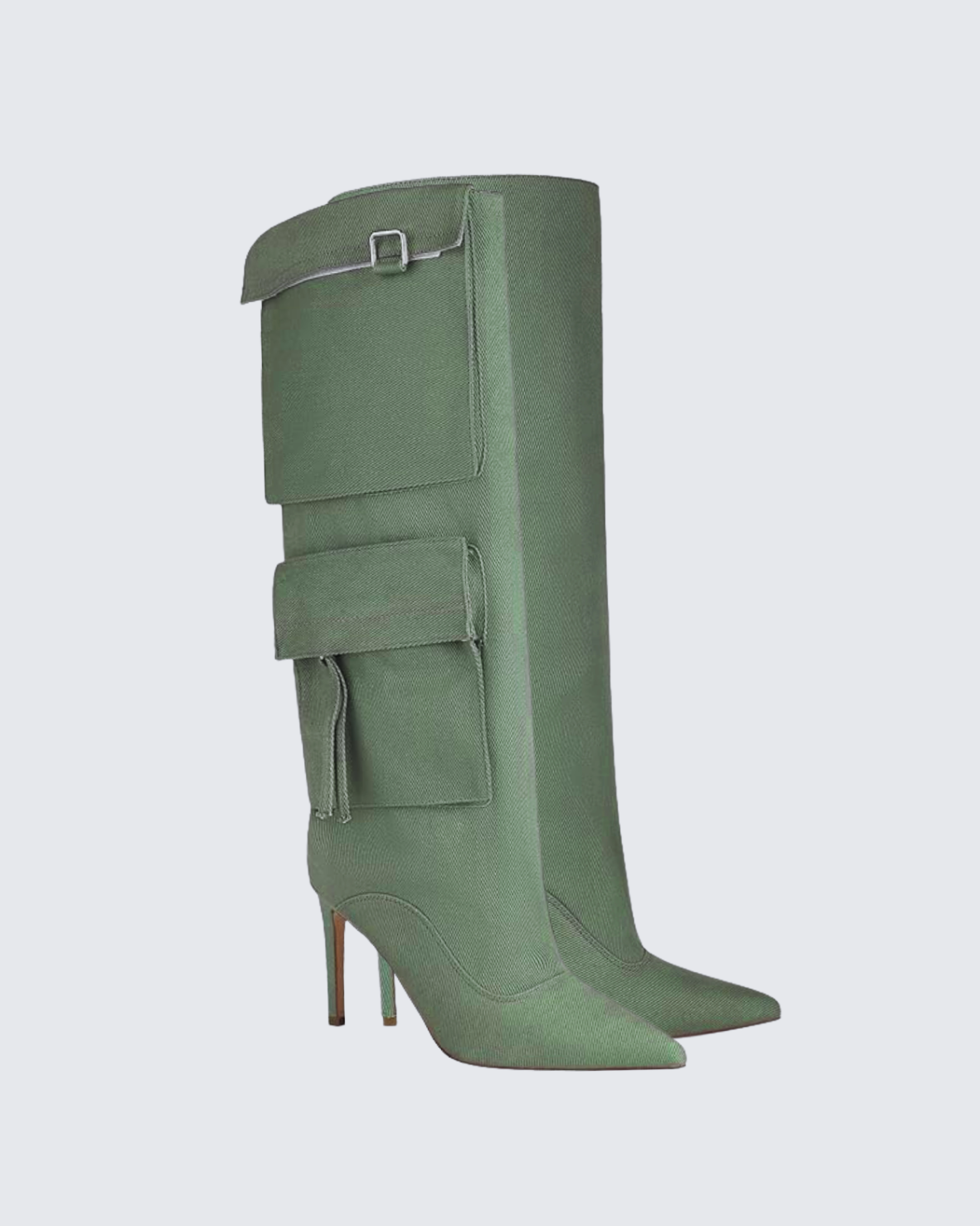 Carmella – Pointed toe – Knee-high denim boots-15137991229824-Santi Vento Atelier