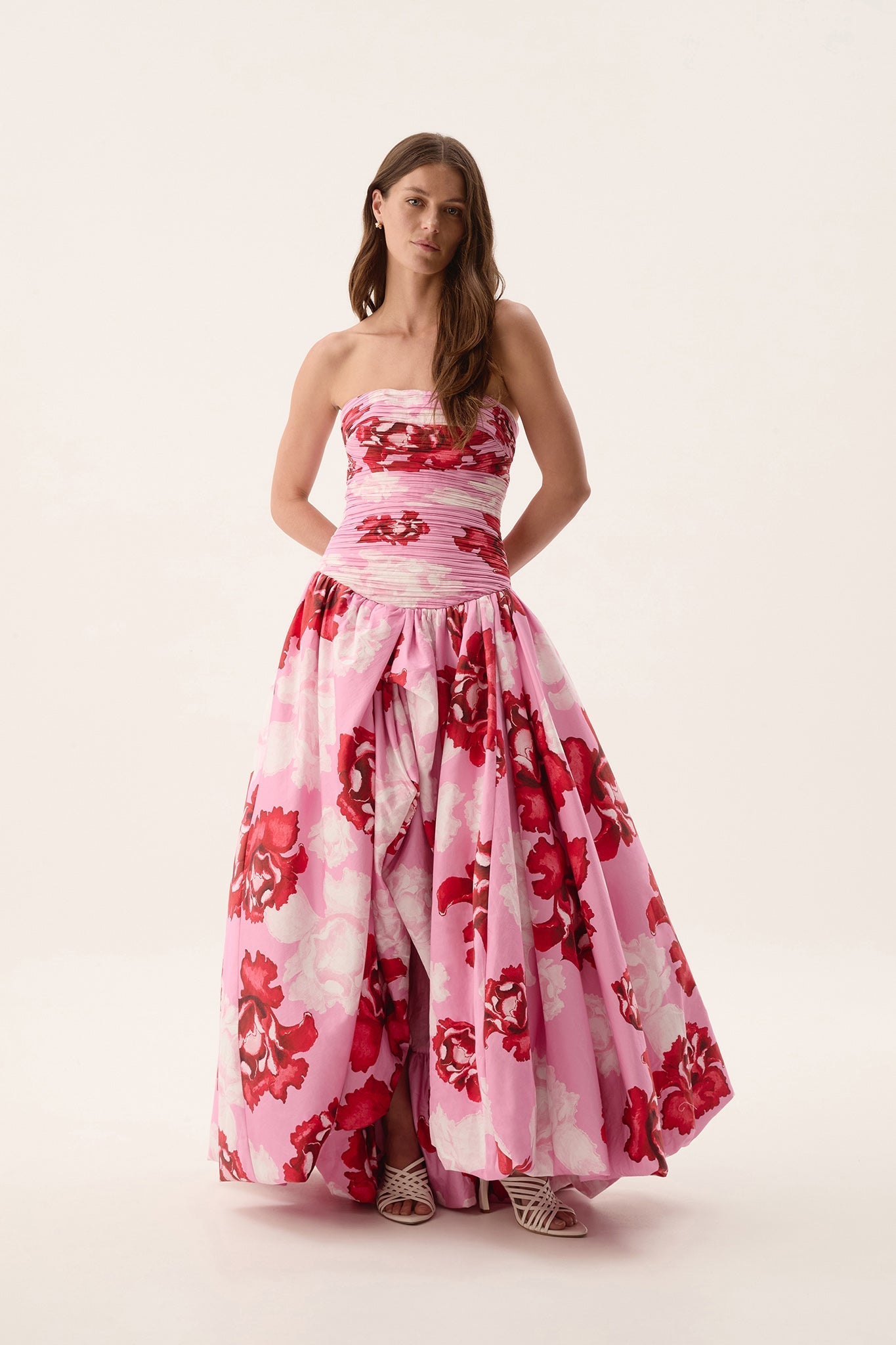 Celeste – Bold floral print – Maxi dress-15139767812480-Santi Vento Atelier
