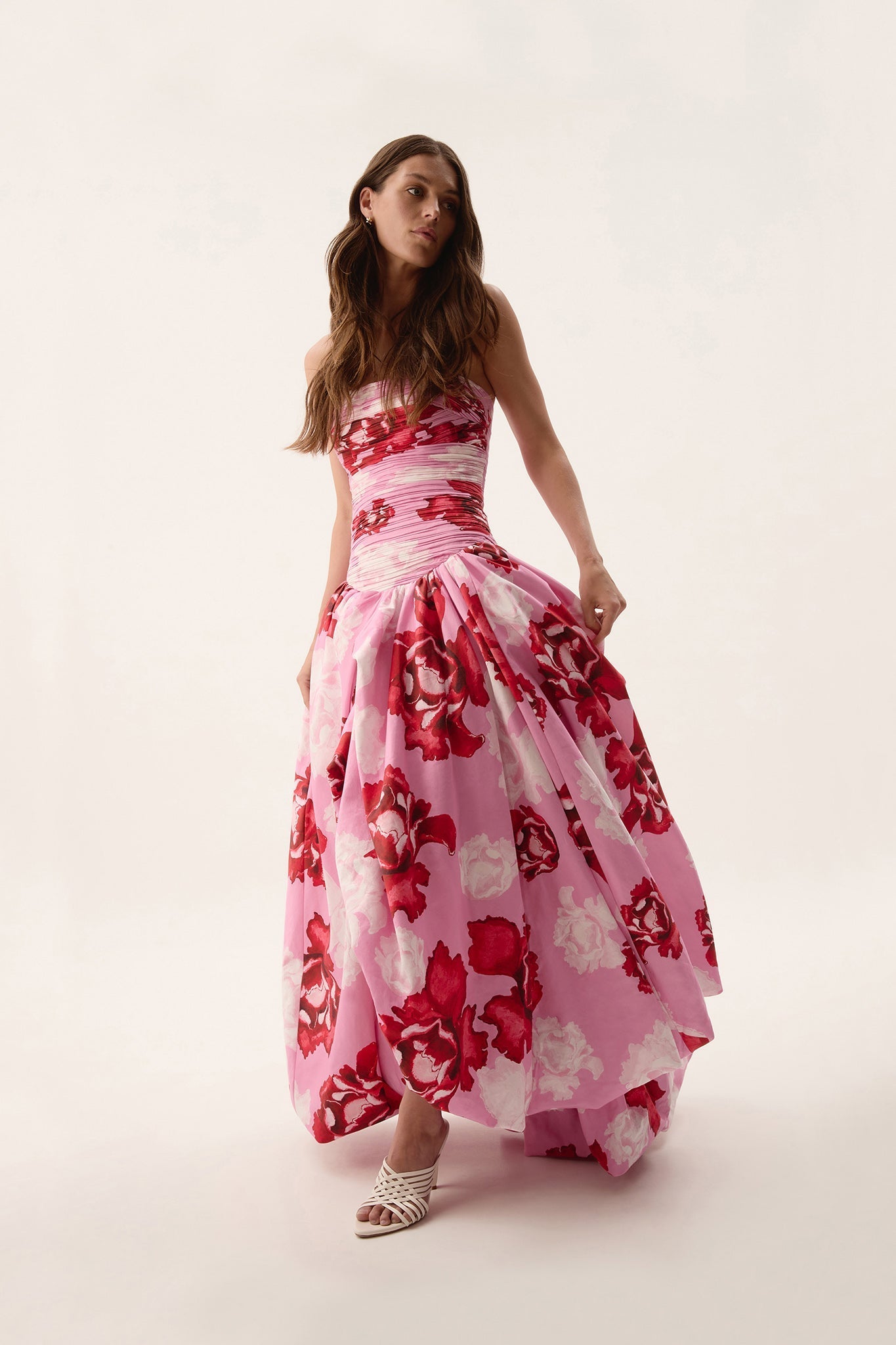 Celeste – Bold floral print – Maxi dress-15139767812480-Santi Vento Atelier