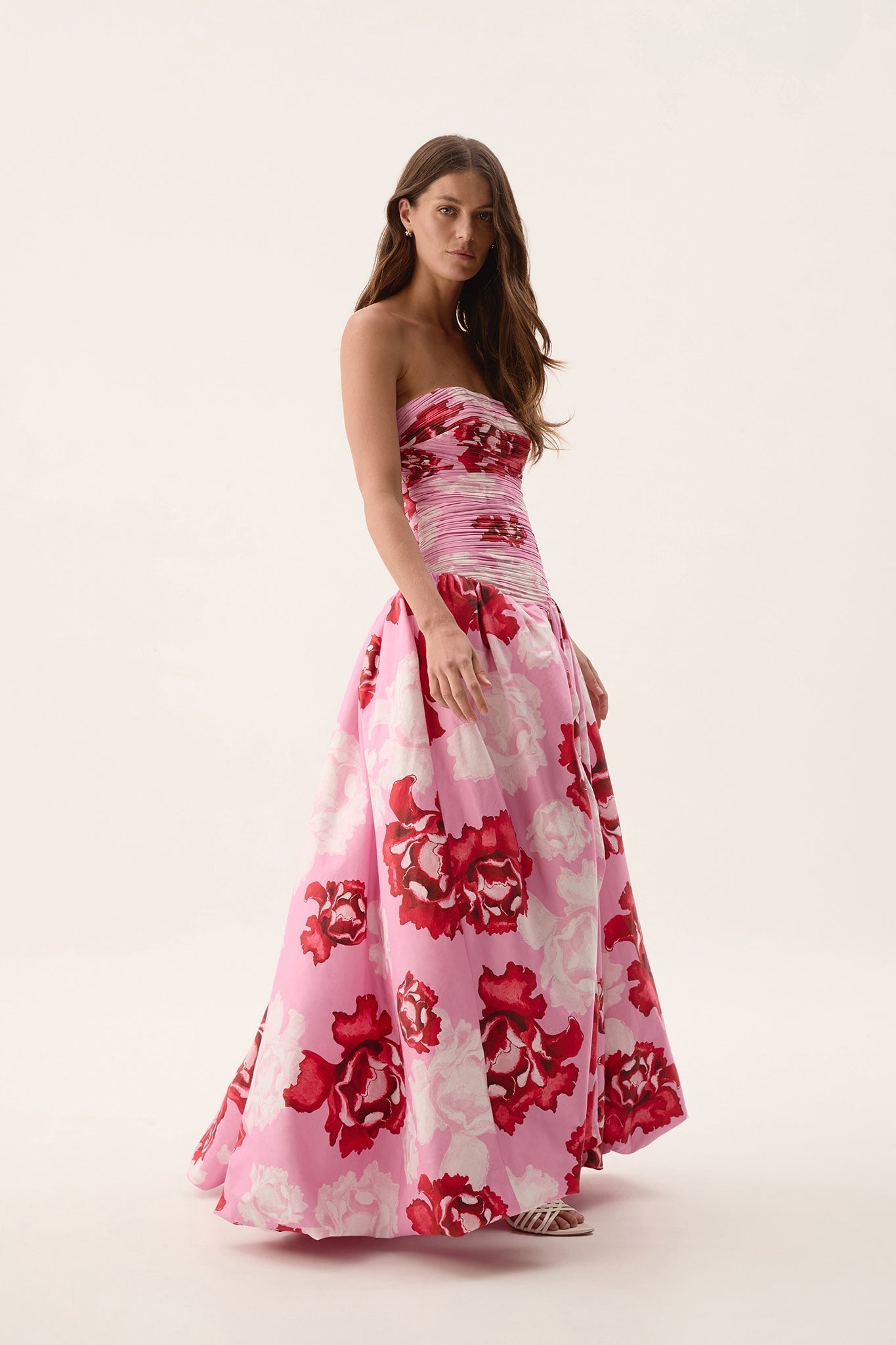Celeste – Bold floral print – Maxi dress-15139767812480-Santi Vento Atelier