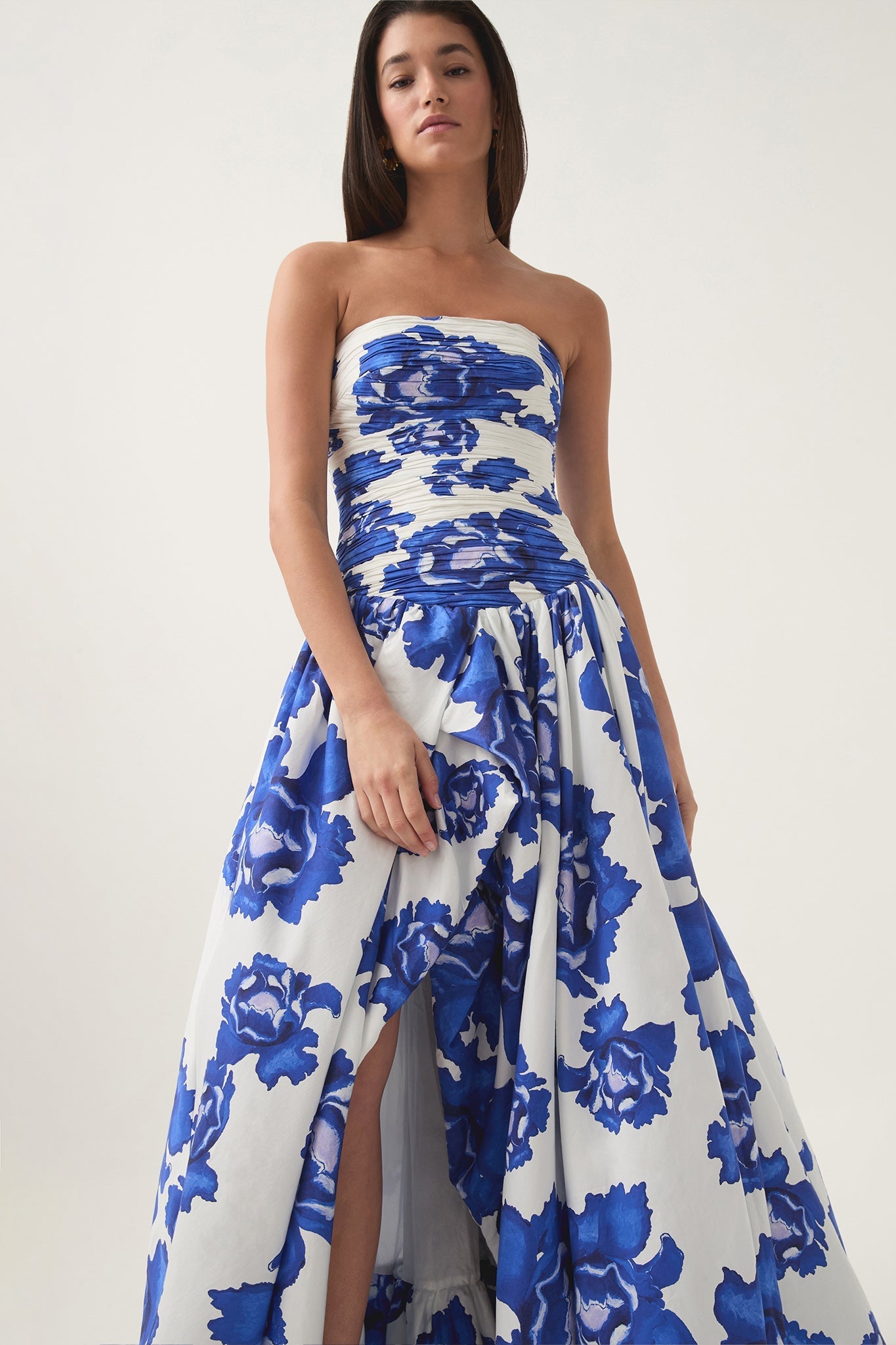 Celeste – Bold floral print – Maxi dress-15139767812480-Santi Vento Atelier