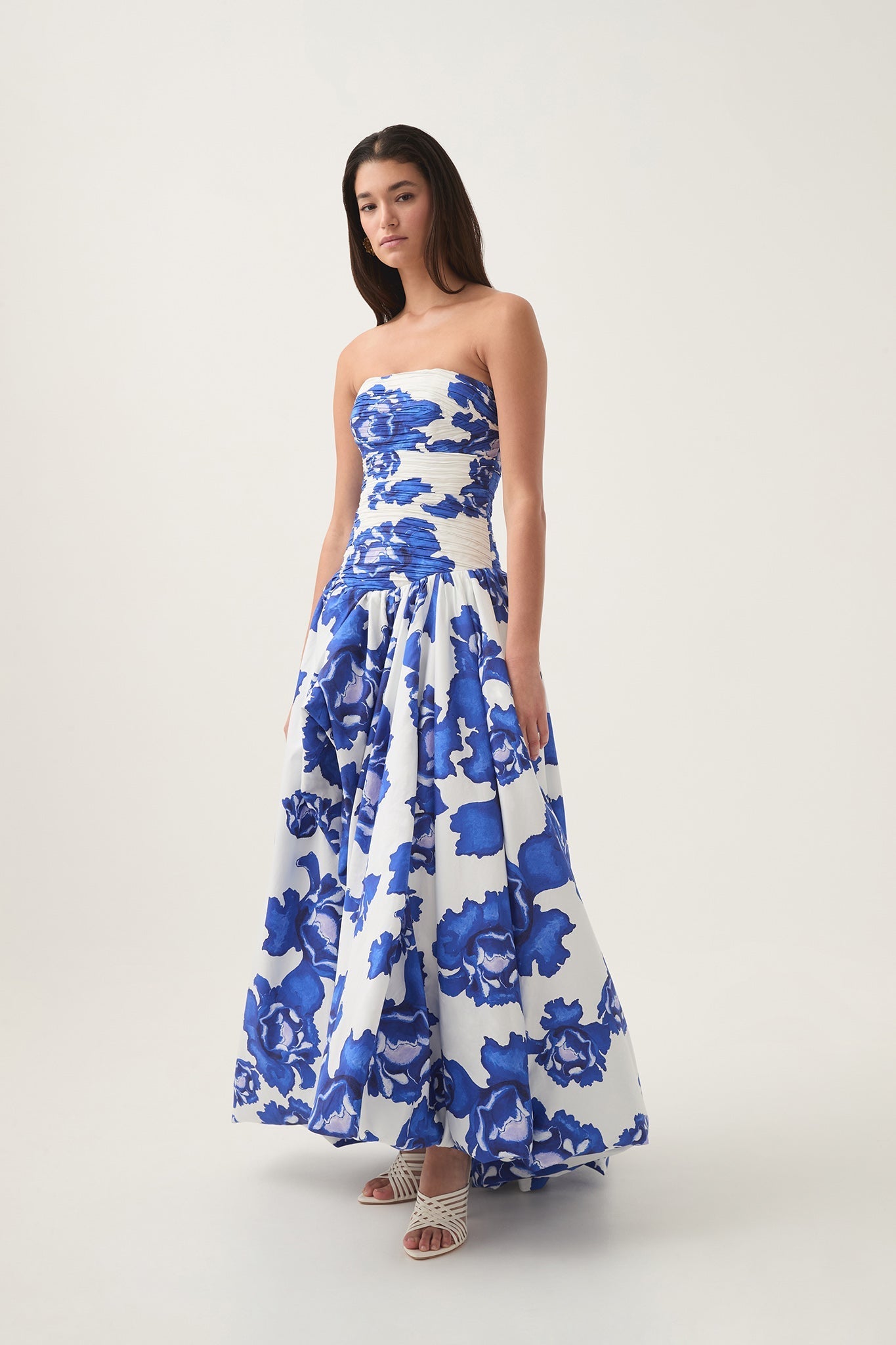Celeste – Bold floral print – Maxi dress-15139767812480-Santi Vento Atelier