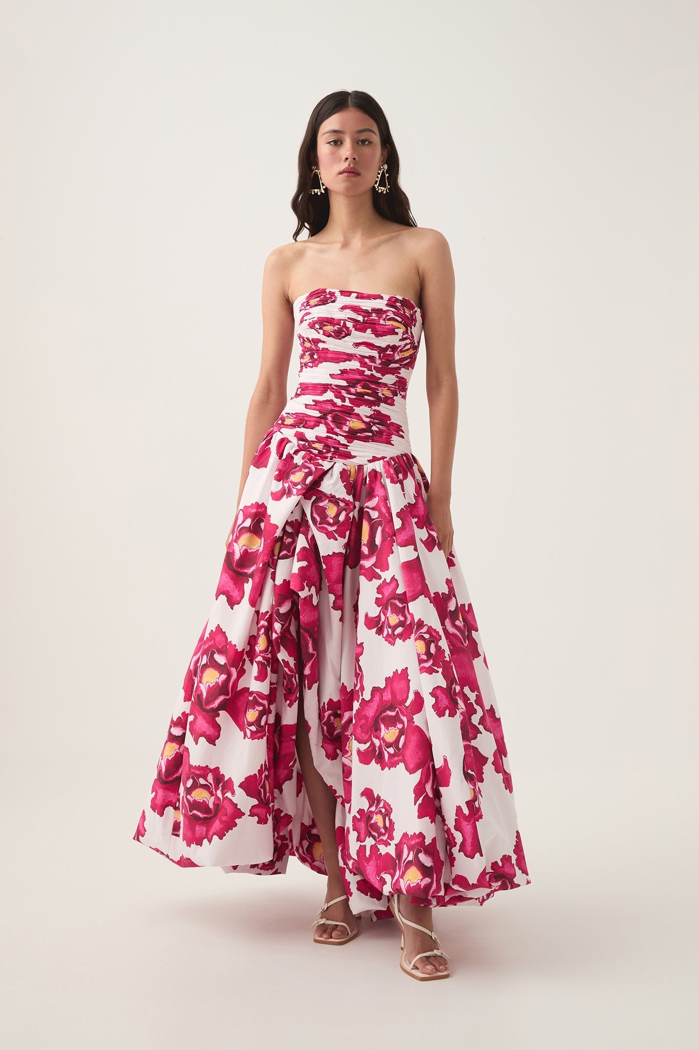 Celeste – Bold floral print – Maxi dress-15139767812480-Santi Vento Atelier