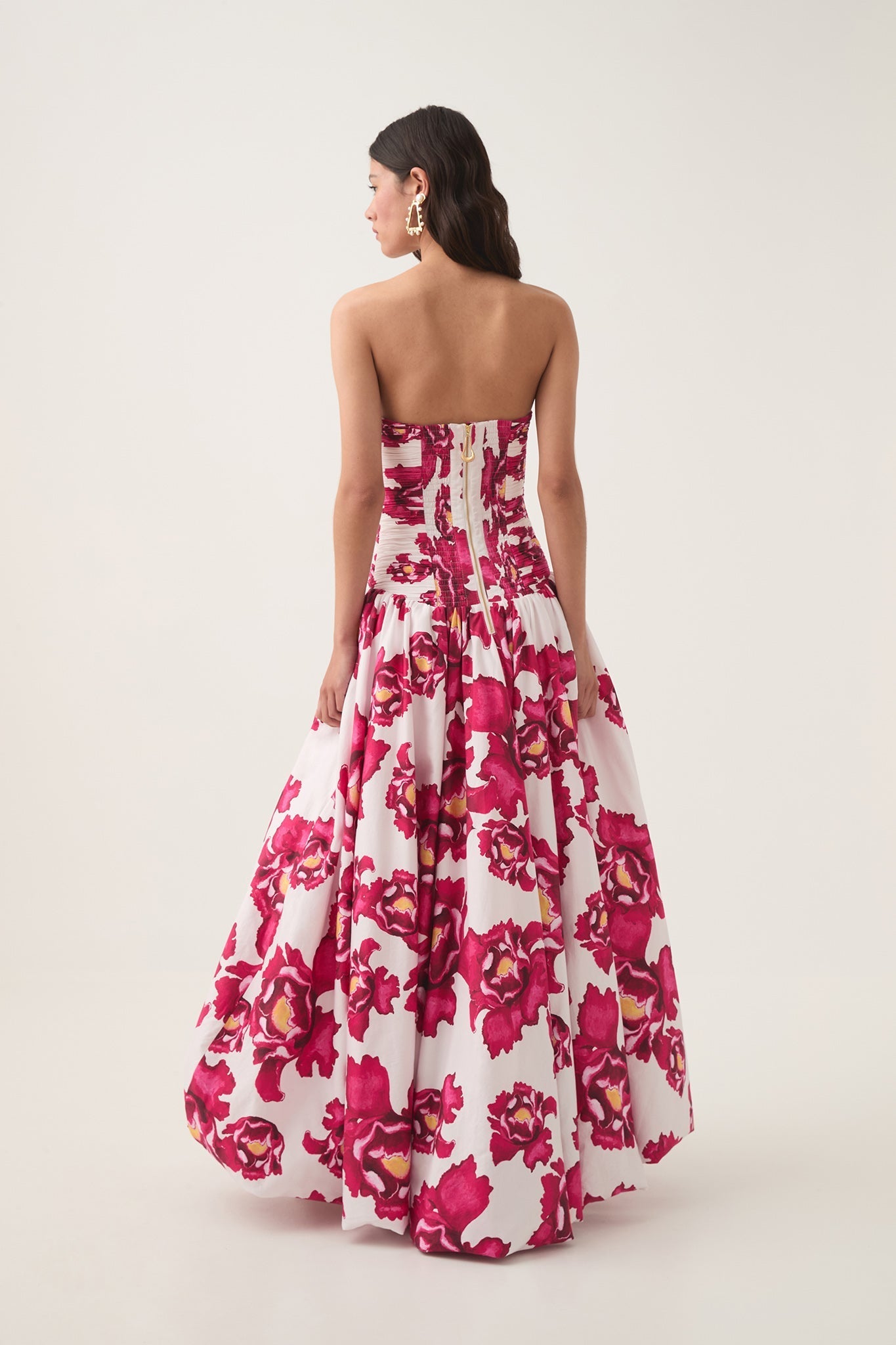 Celeste – Bold floral print – Maxi dress-15139767812480-Santi Vento Atelier