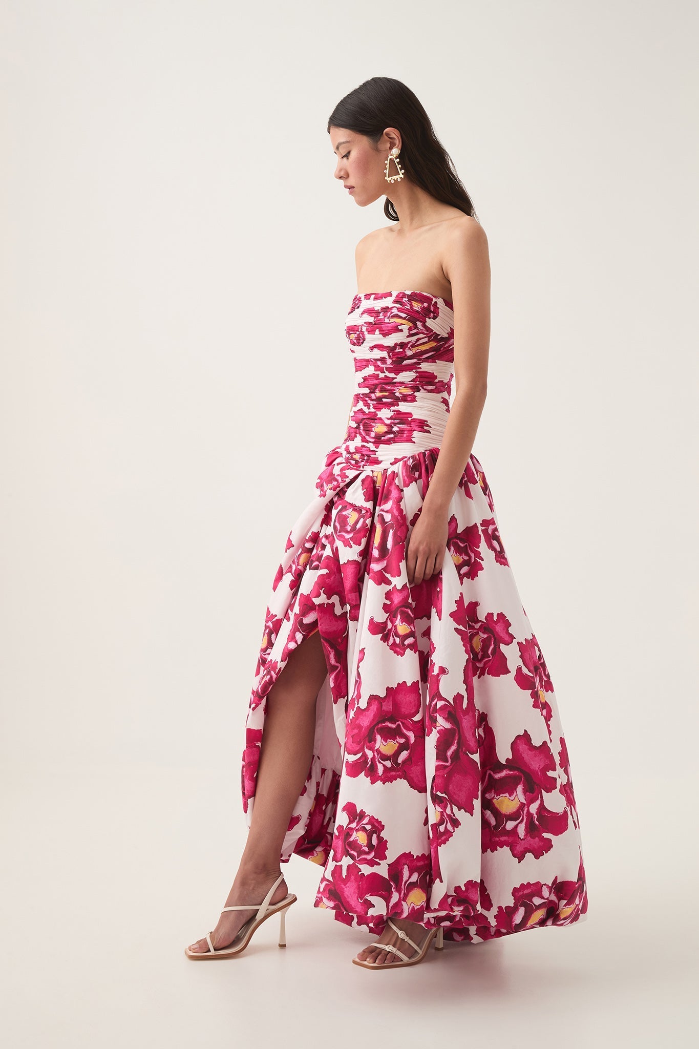 Celeste – Bold floral print – Maxi dress-15139767812480-Santi Vento Atelier