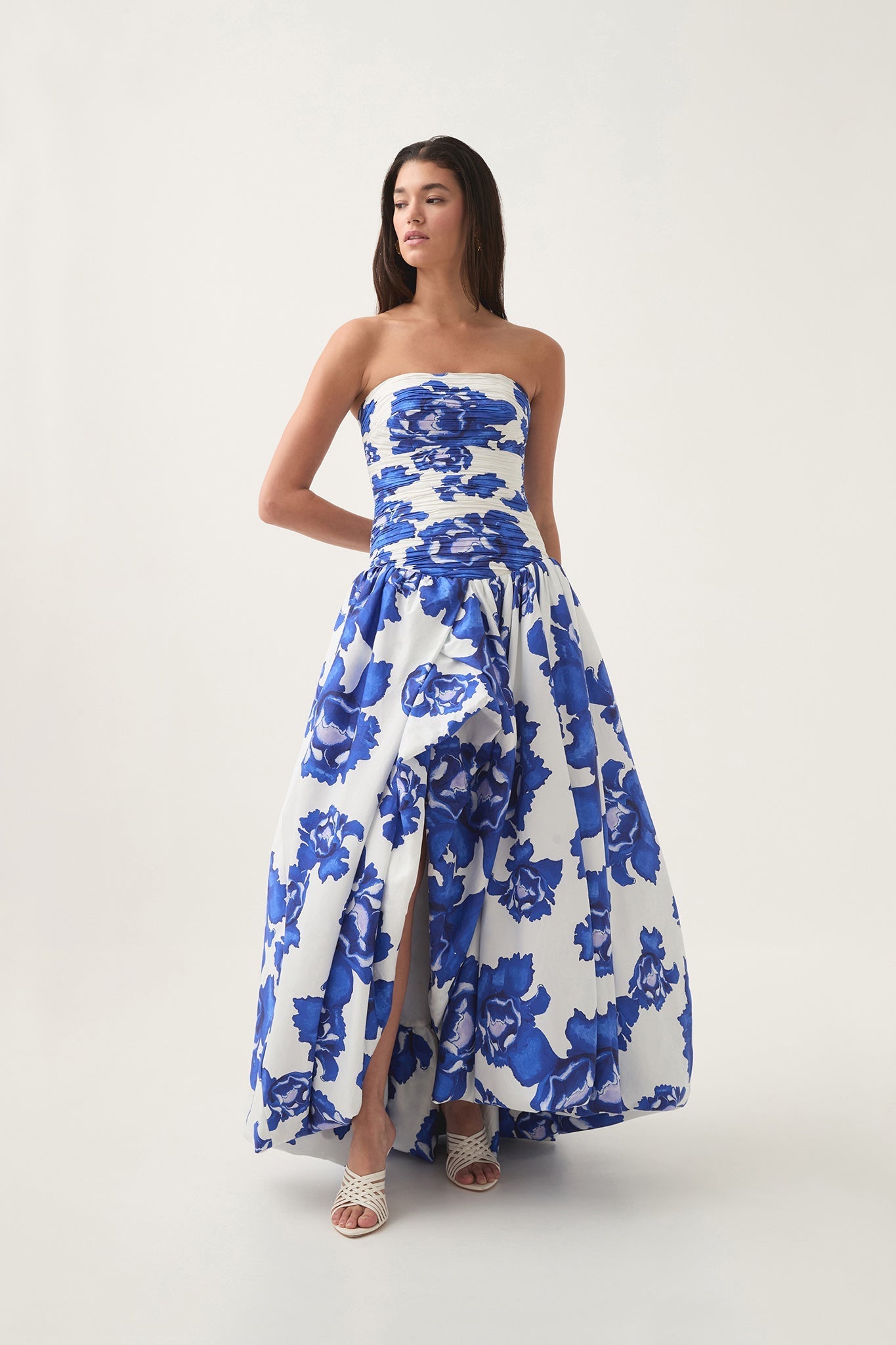Celeste – Bold floral print – Maxi dress-15139767812480-Santi Vento Atelier