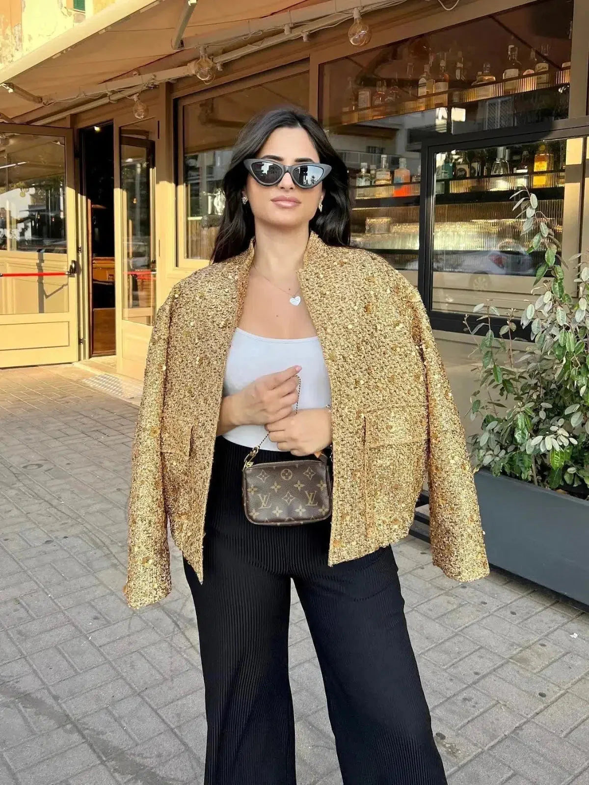 Céleste – Sequin statement – Cropped jacket-15137995653504-Santi Vento Atelier