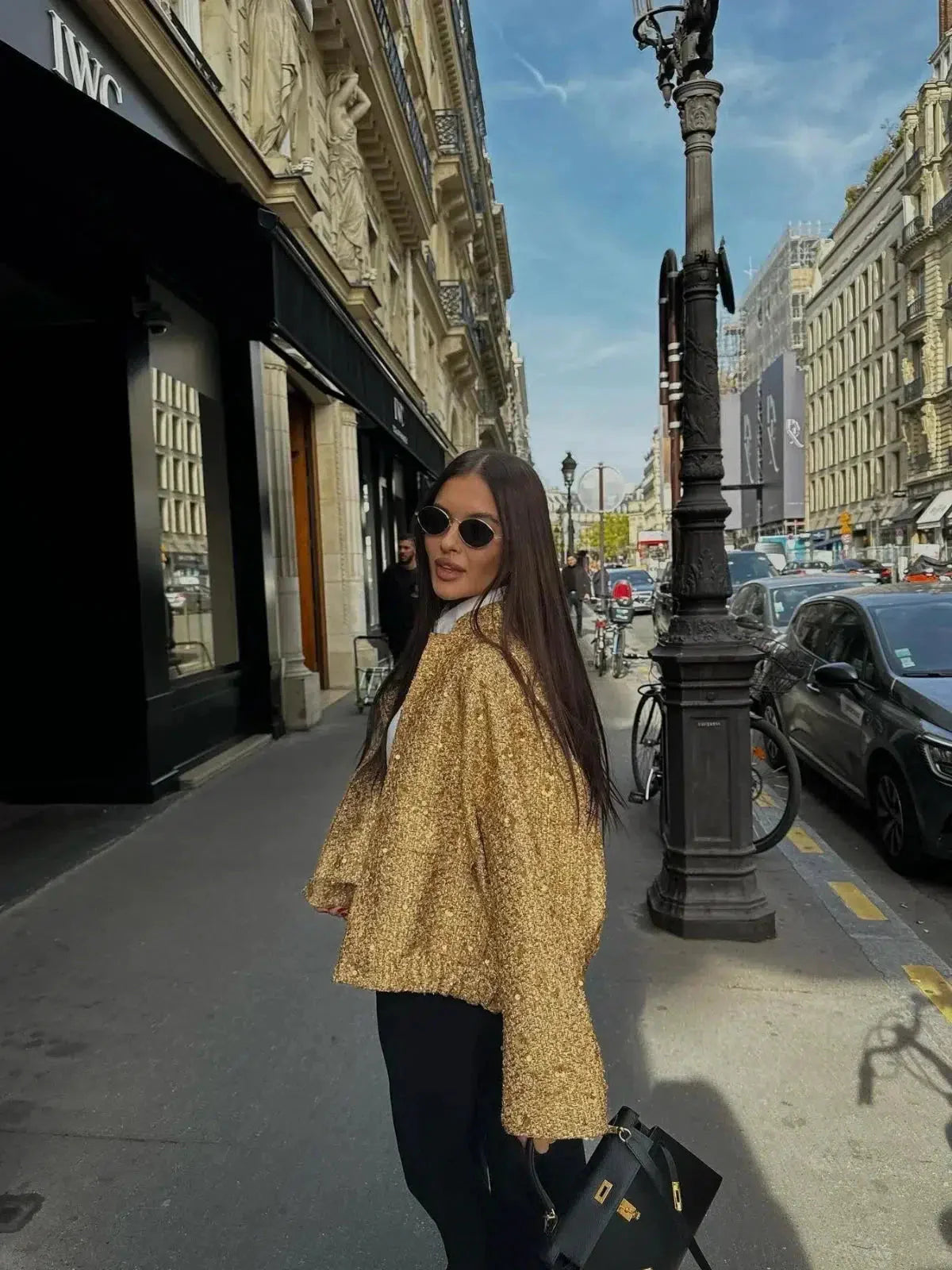 Céleste – Sequin statement – Cropped jacket-15137995653504-Santi Vento Atelier