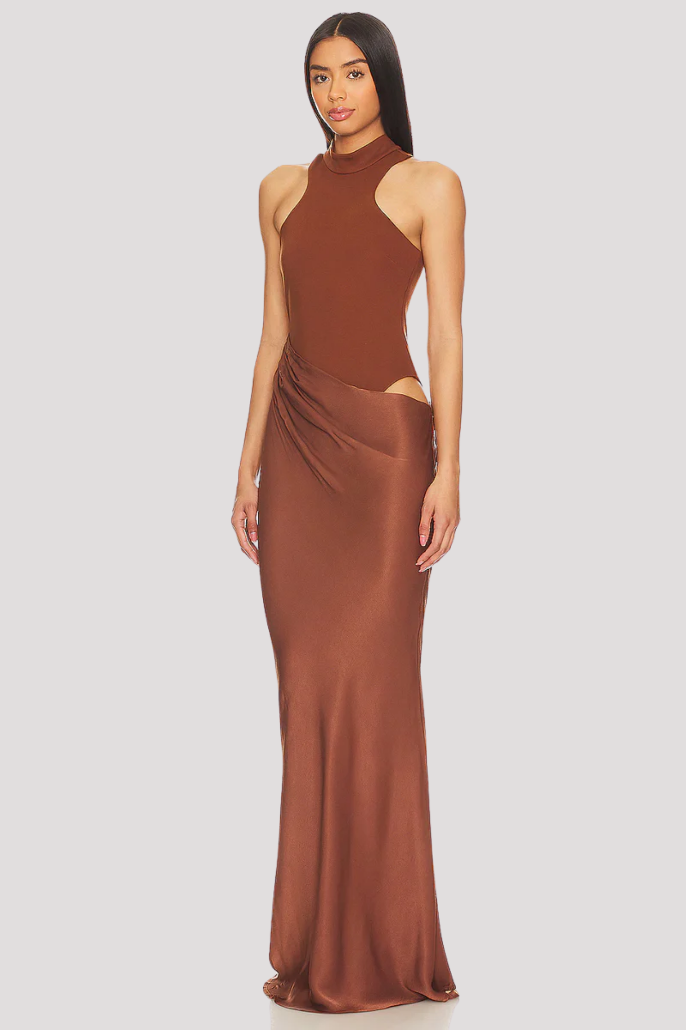 Celvara – Cutout waist – Halter evening gown-15155747783040-Santi Vento Atelier