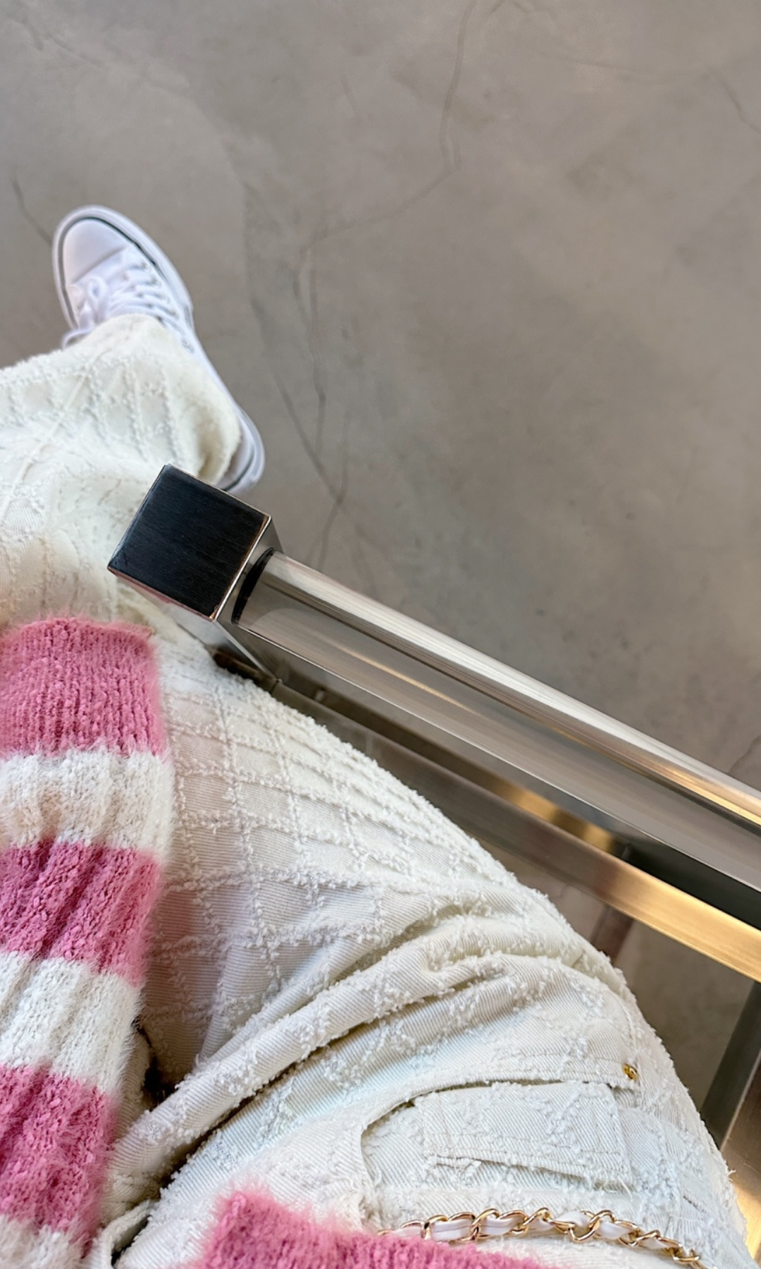 Cerelline – Textured lattice weave – Wide leg trousers-15143007781248-Santi Vento Atelier