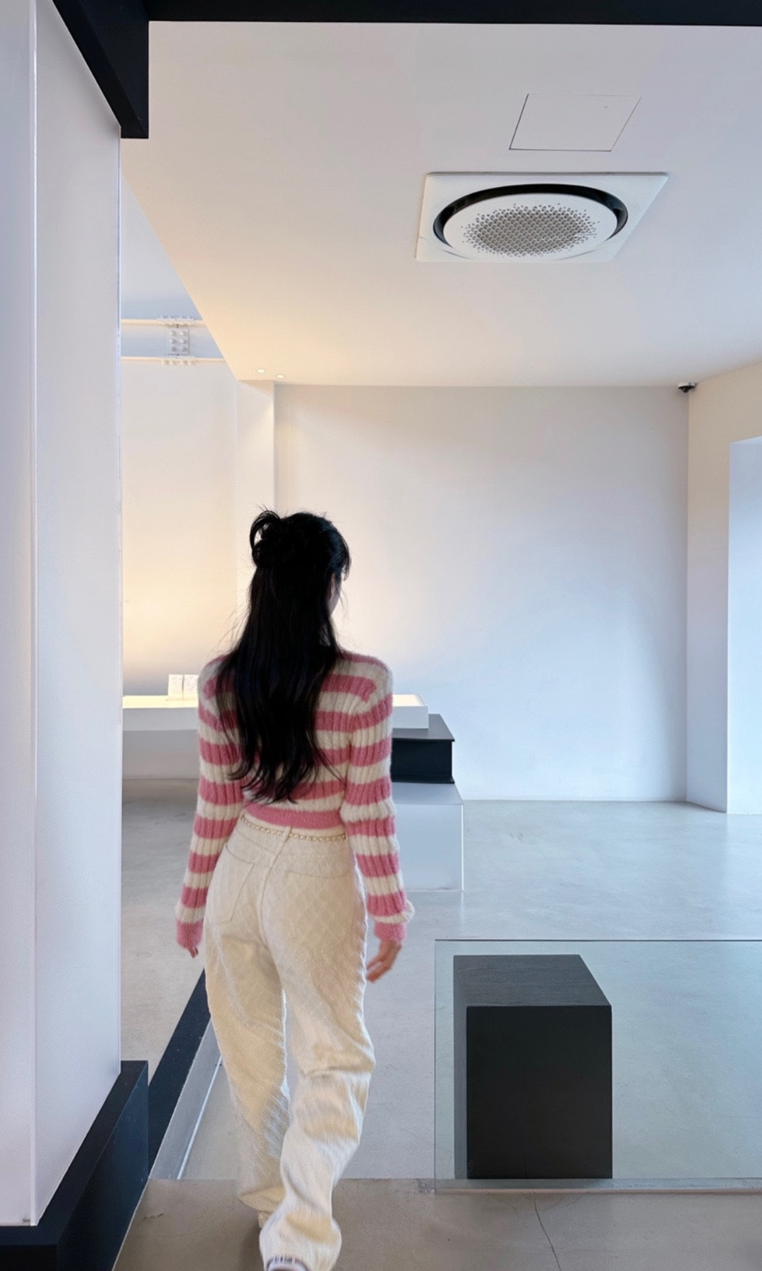 Cerelline – Textured lattice weave – Wide leg trousers-15143007781248-Santi Vento Atelier