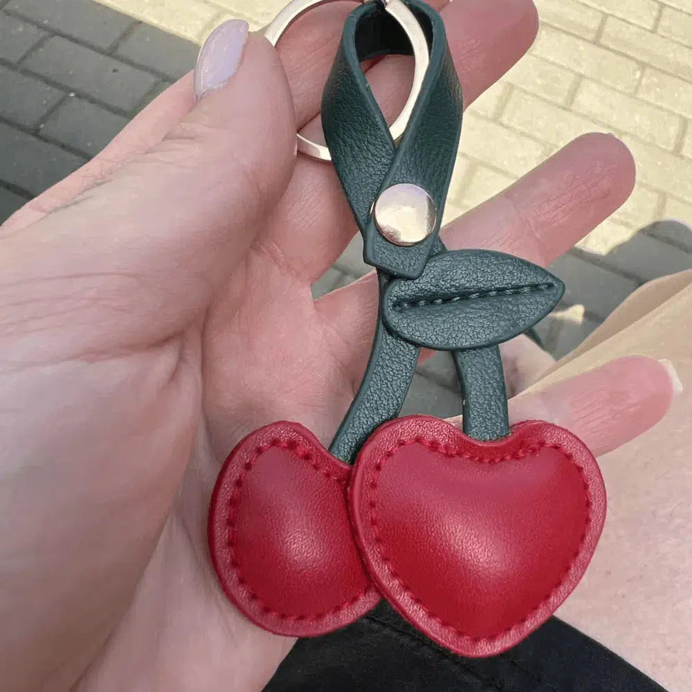 Cherry – Playful cherry design – Bag charm-15137984905600-Santi Vento Atelier