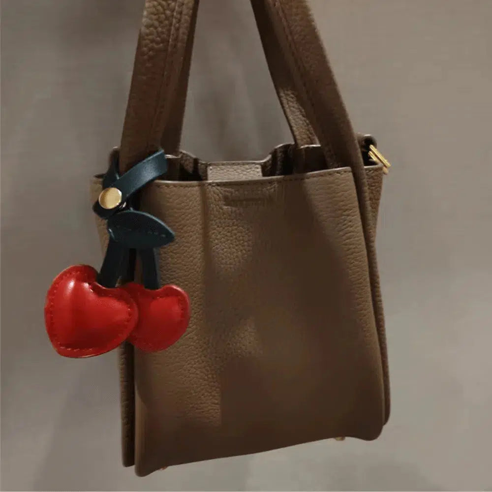 Cherry – Playful cherry design – Bag charm-15137984905600-Santi Vento Atelier